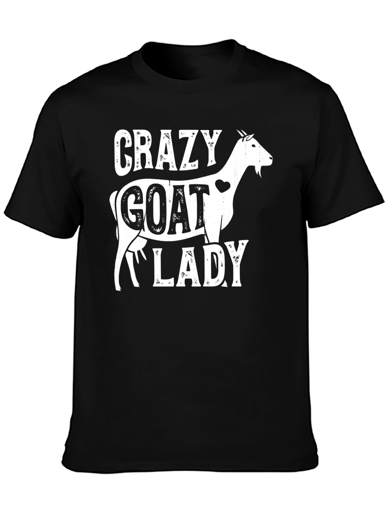 Crazy Goat Lady Graphic Tee - Black Unisex T-Shirt