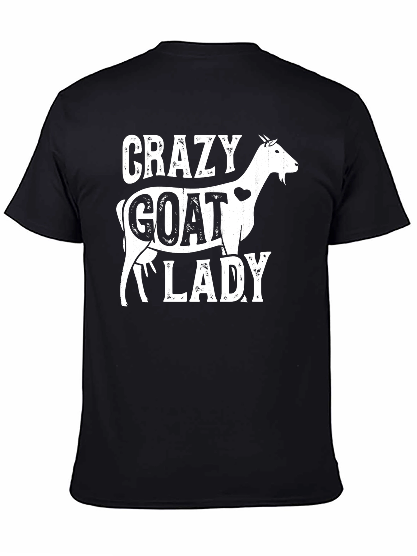 Crazy Goat Lady Graphic Tee - Black Unisex T-Shirt