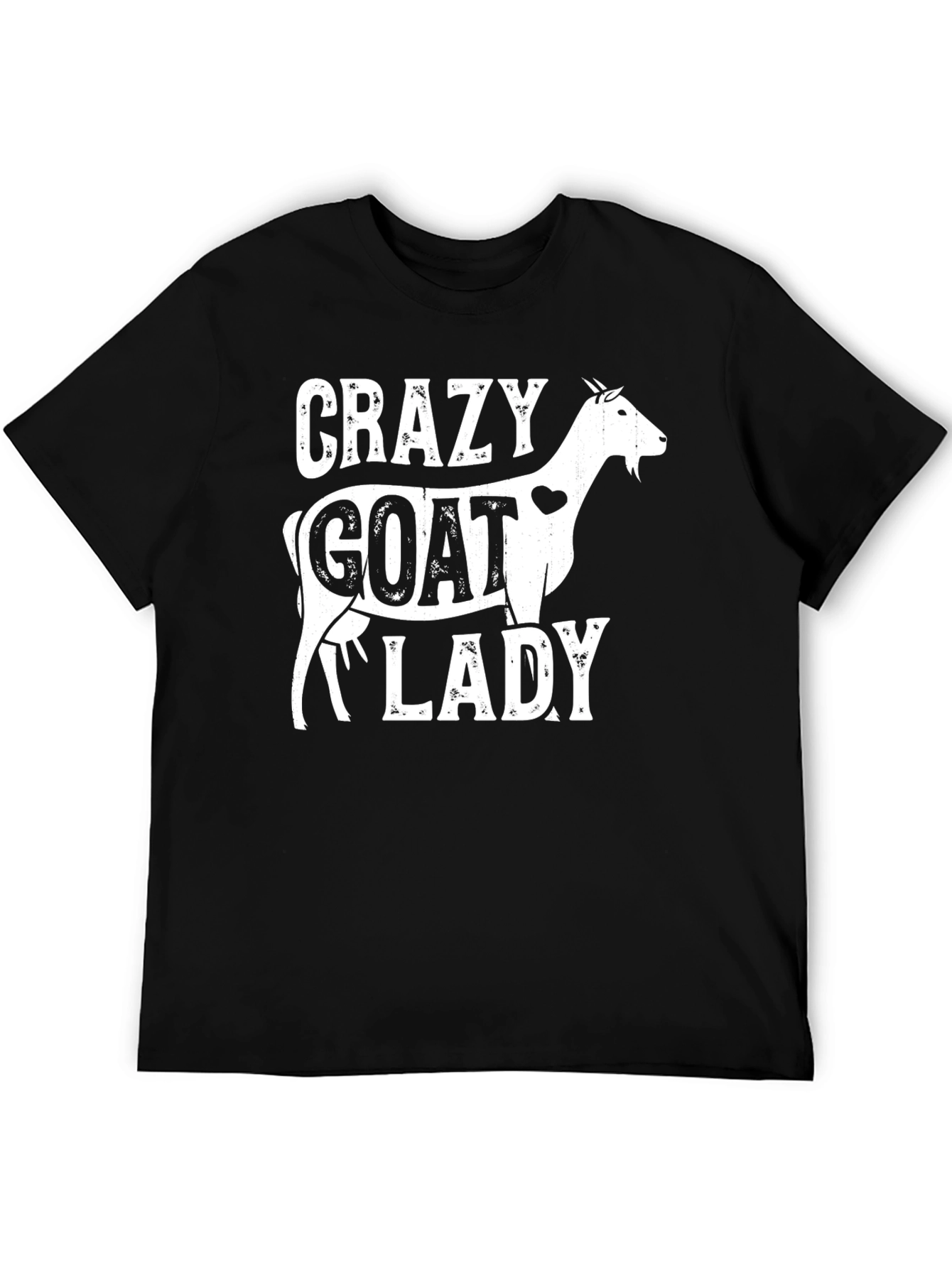 Crazy Goat Lady Graphic Tee - Black Unisex T-Shirt