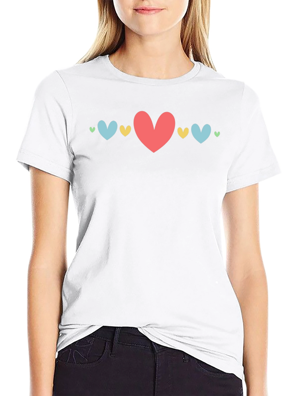 Heart Graphic Black T-Shirt