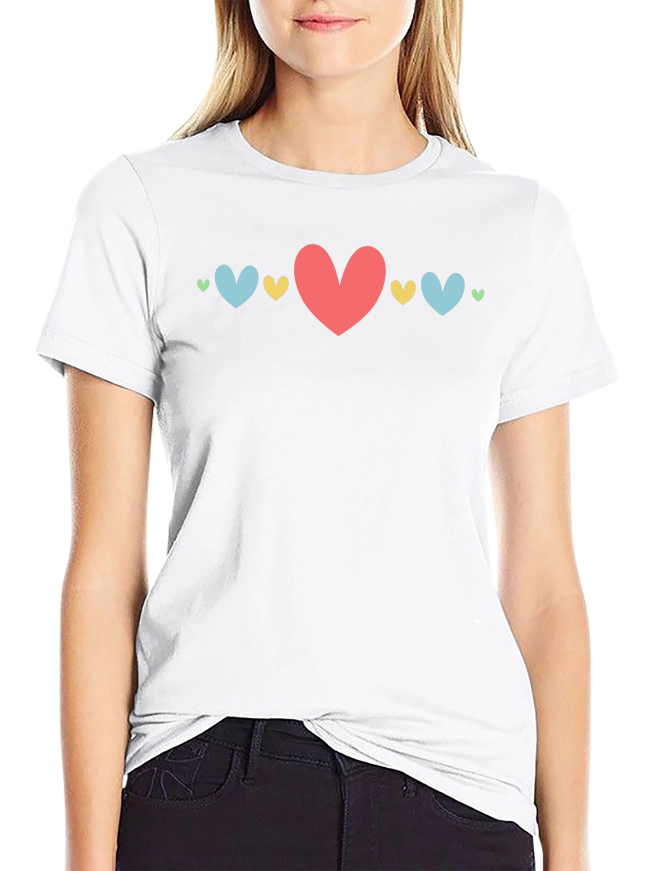 Heart Graphic Black T-Shirt