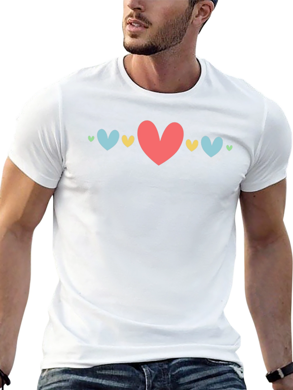 Heart Graphic Black T-Shirt