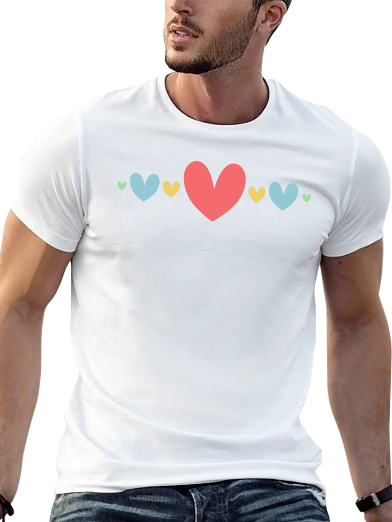Heart Graphic Black T-Shirt