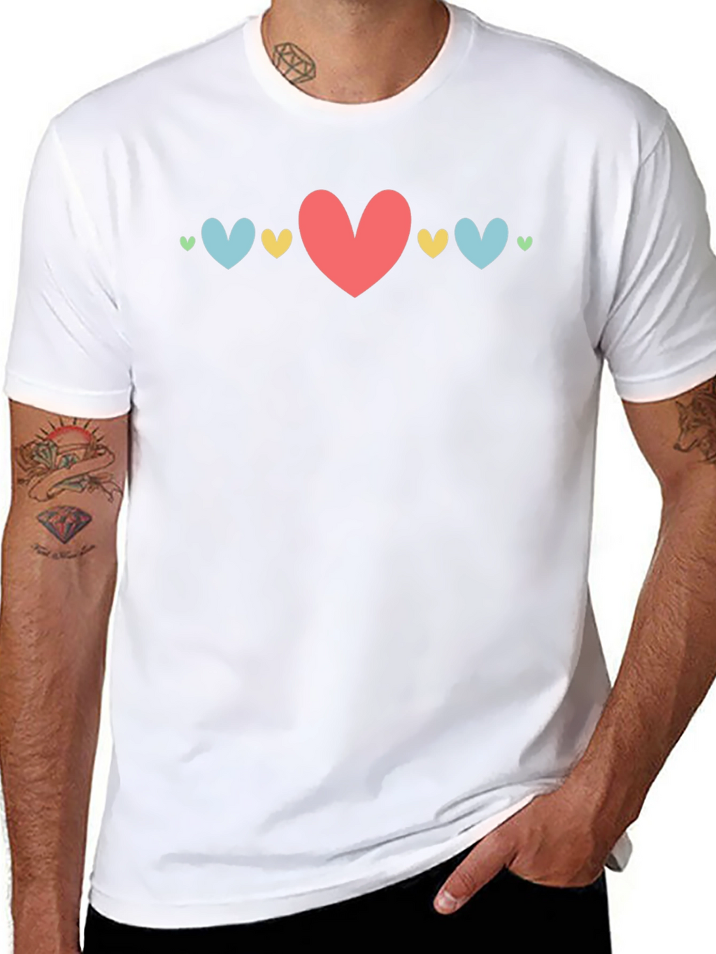 Heart Graphic Black T-Shirt
