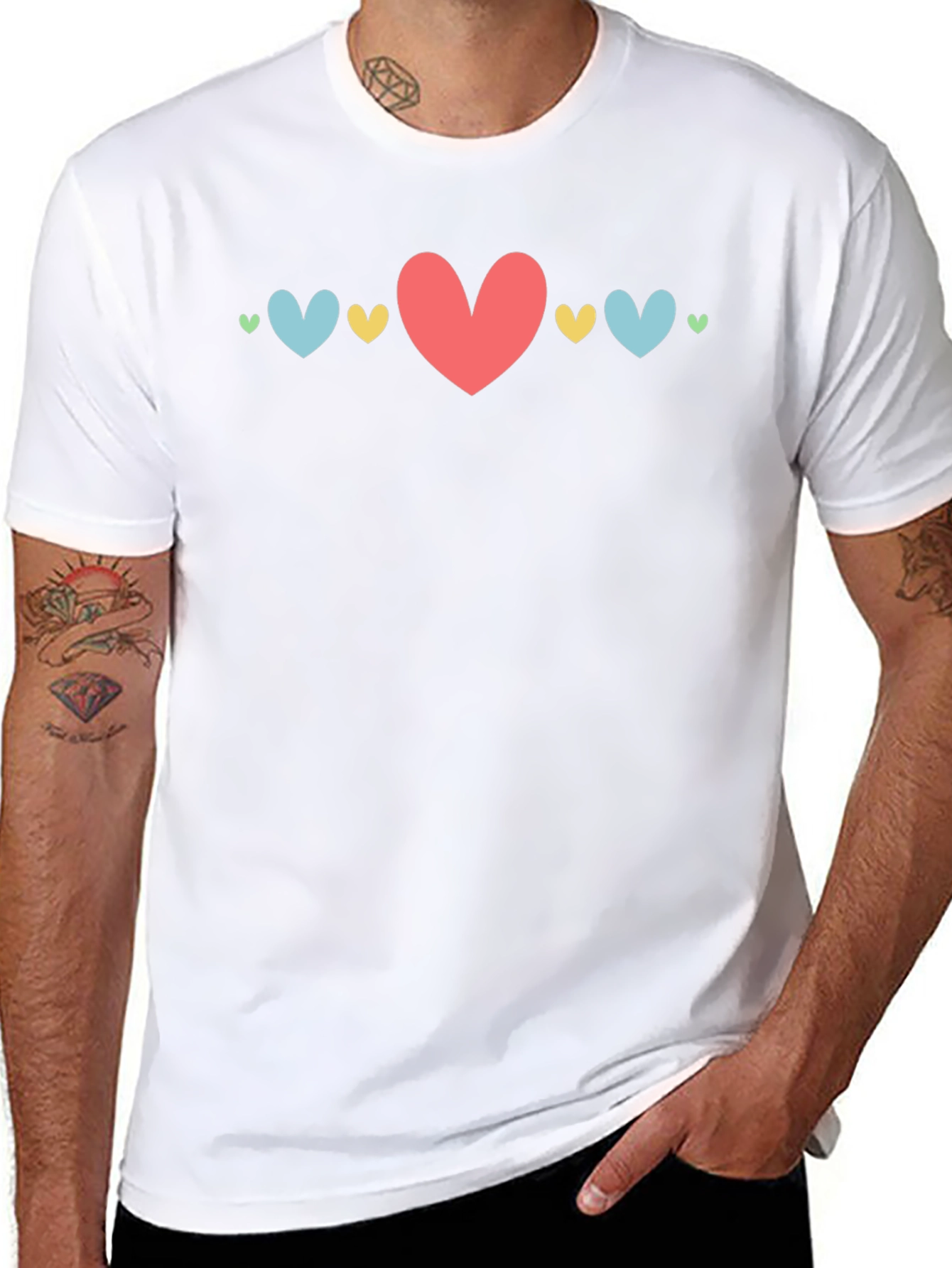 Heart Graphic Black T-Shirt