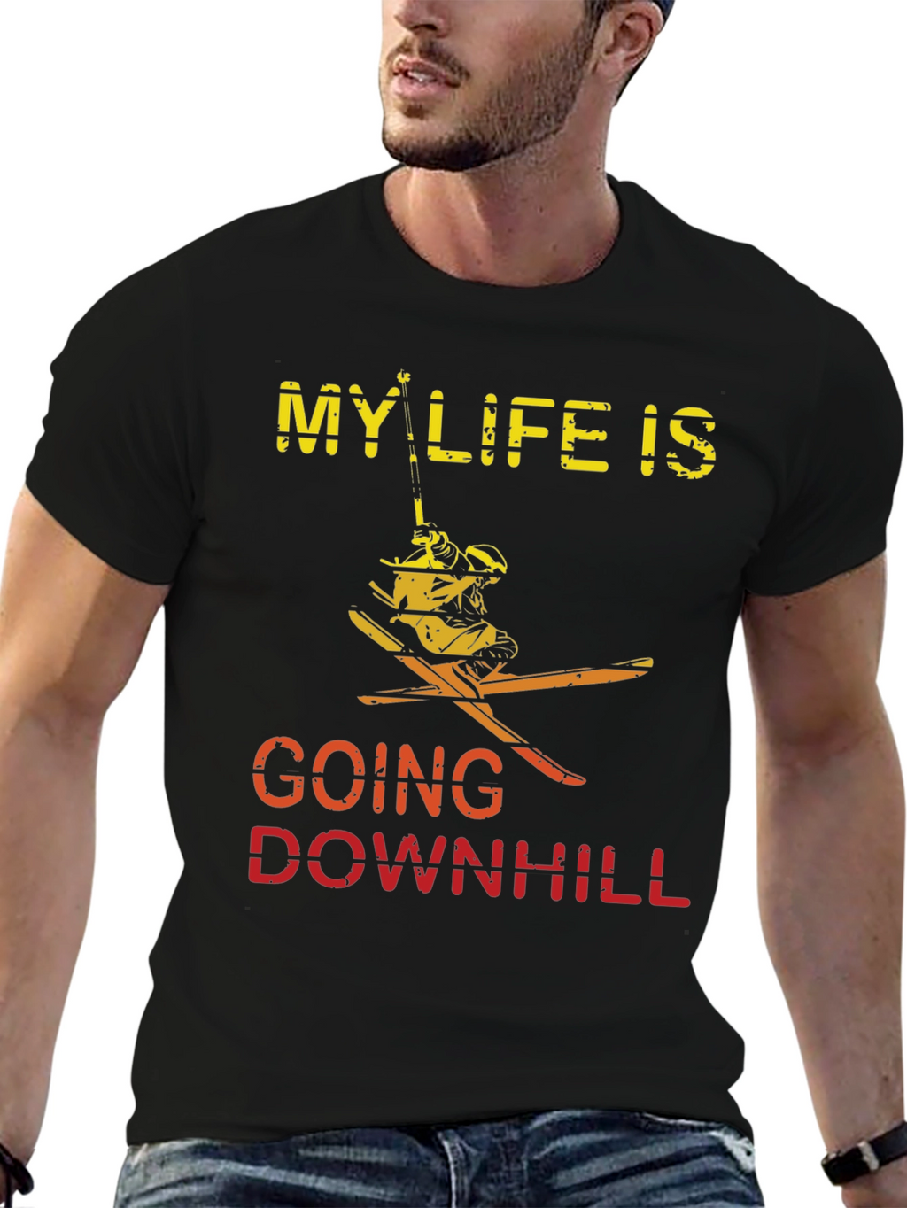 My Life Is Going Downhill Skiing T-Shirt
