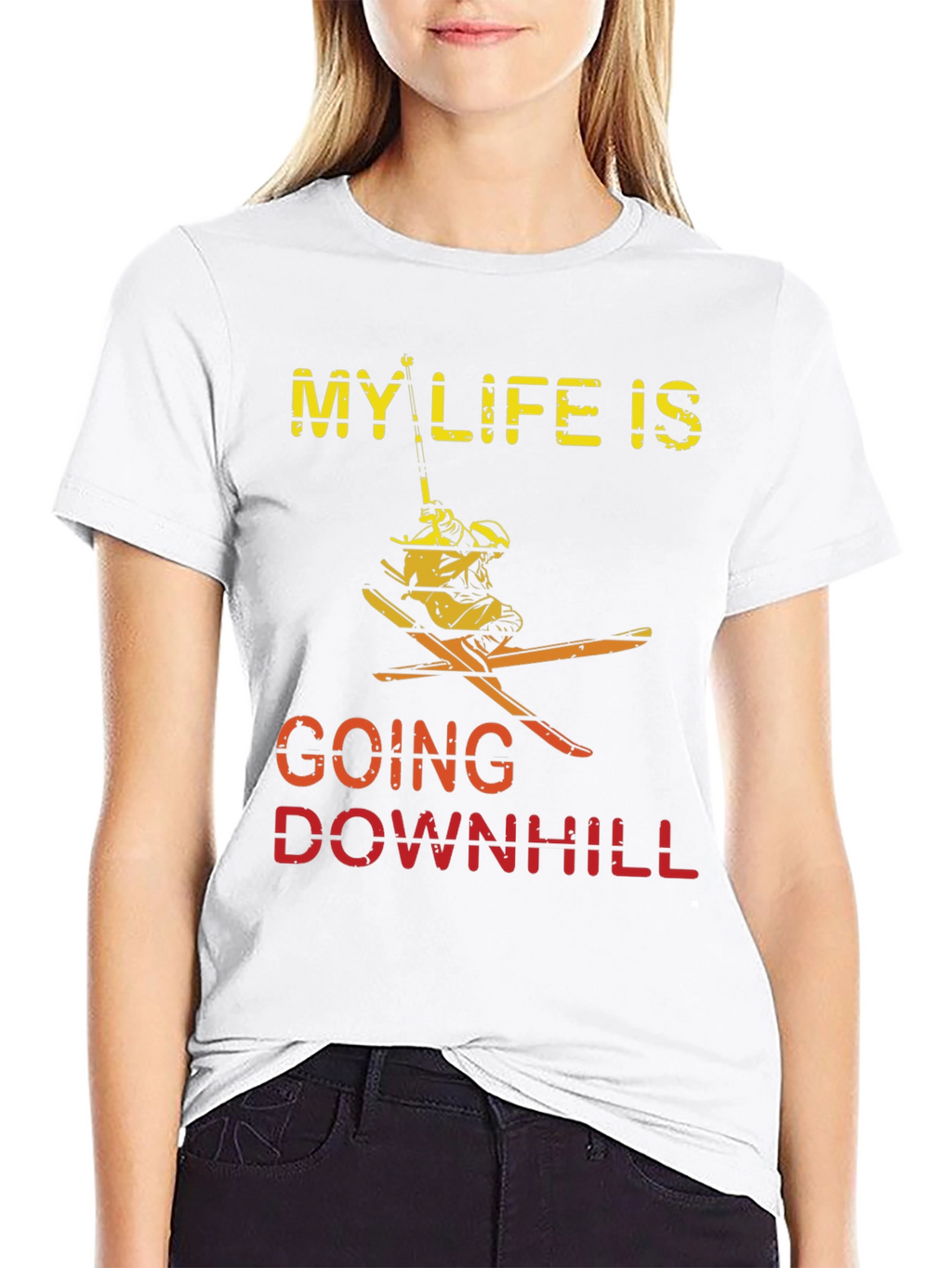 My Life Is Going Downhill Skiing T-Shirt