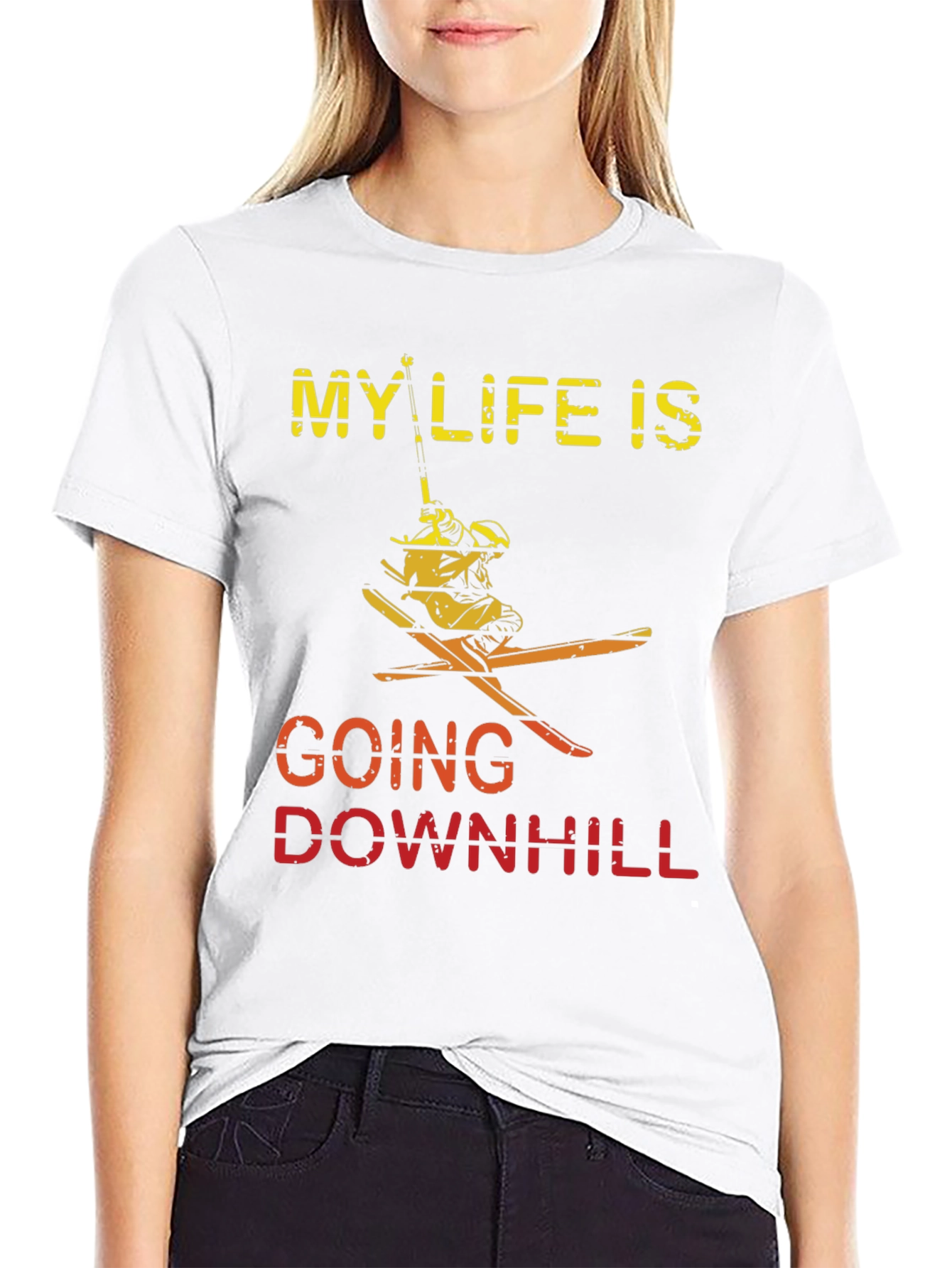 My Life Is Going Downhill Skiing T-Shirt