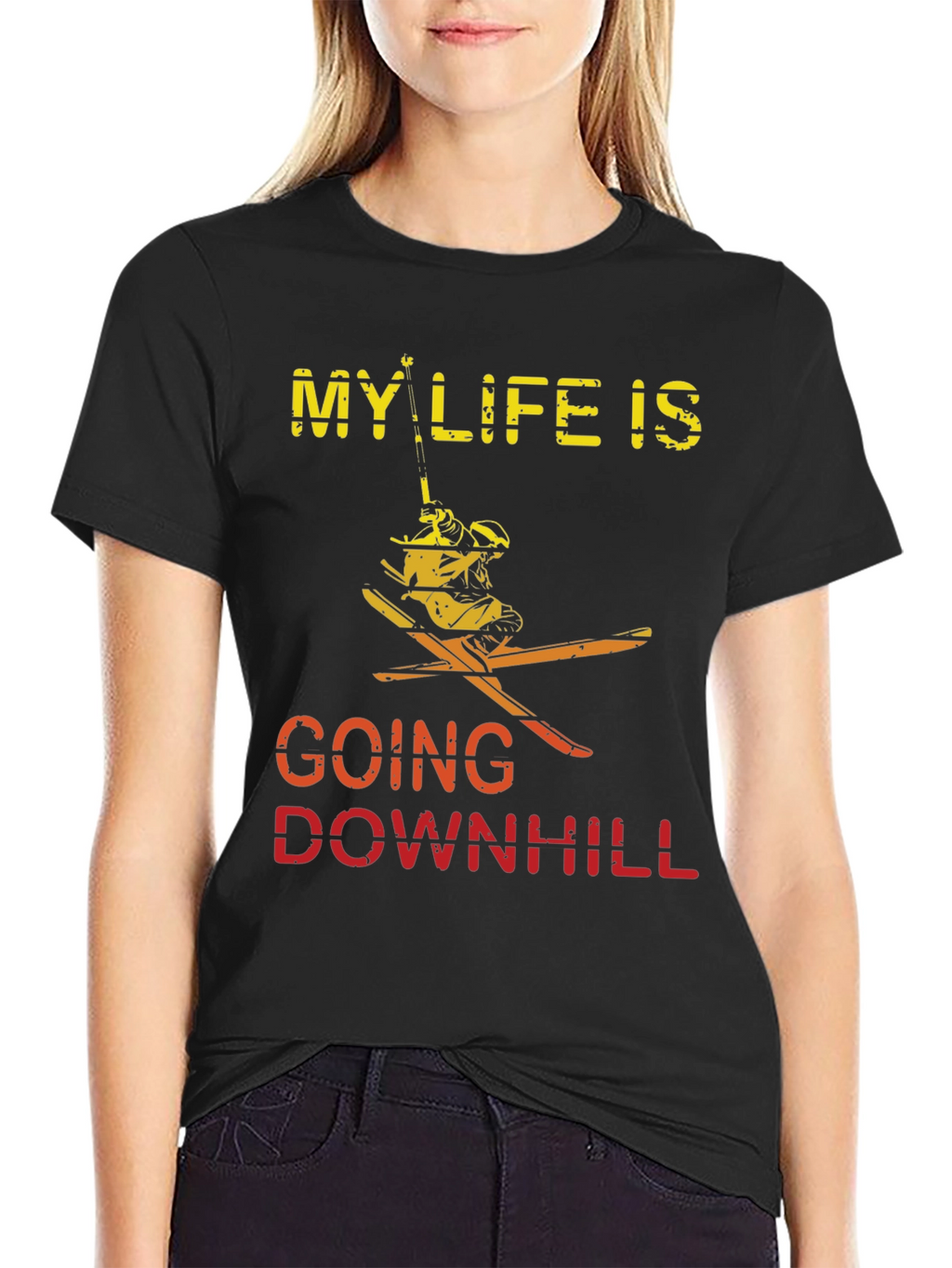 My Life Is Going Downhill Skiing T-Shirt