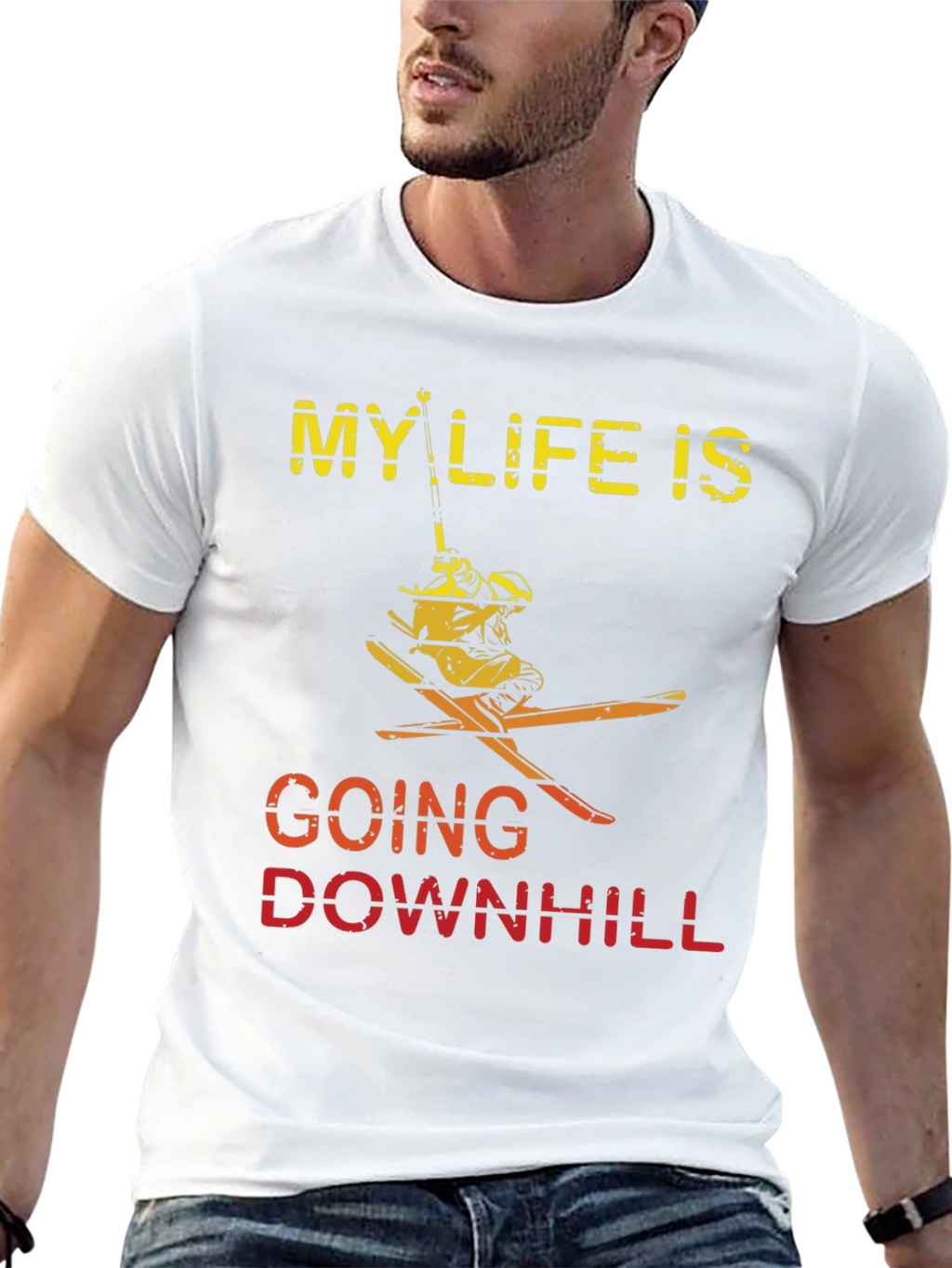My Life Is Going Downhill Skiing T-Shirt