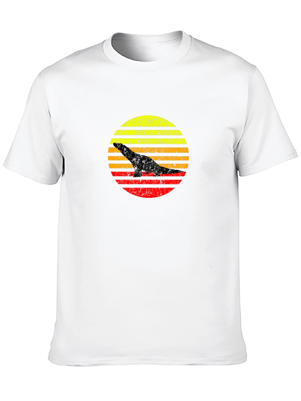 Retro Dinosaur Sunset Graphic T-Shirt