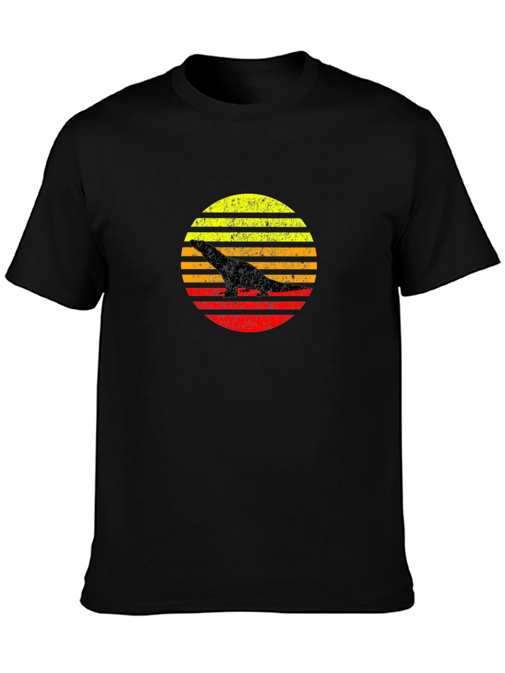 Retro Dinosaur Sunset Graphic T-Shirt