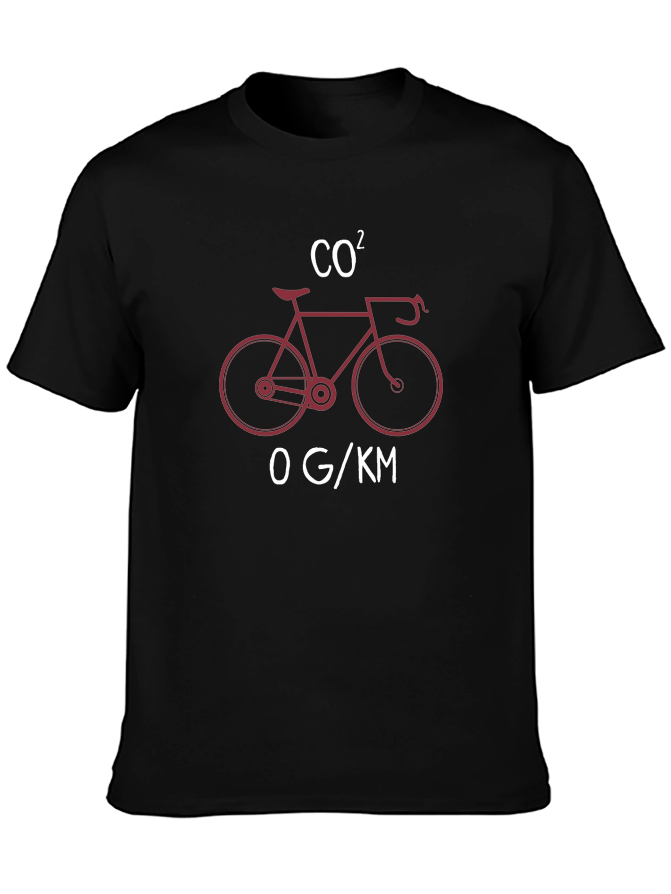 Eco-Friendly Cycling T-Shirt: CO2 Bicycle Design