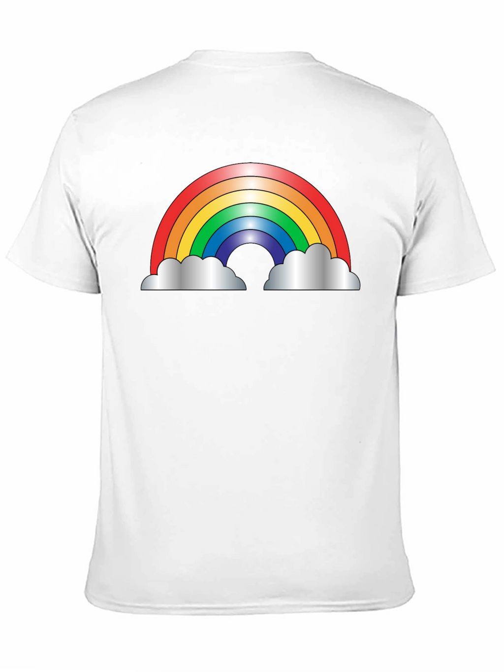 Rainbow Cloud Graphic Black T-Shirt