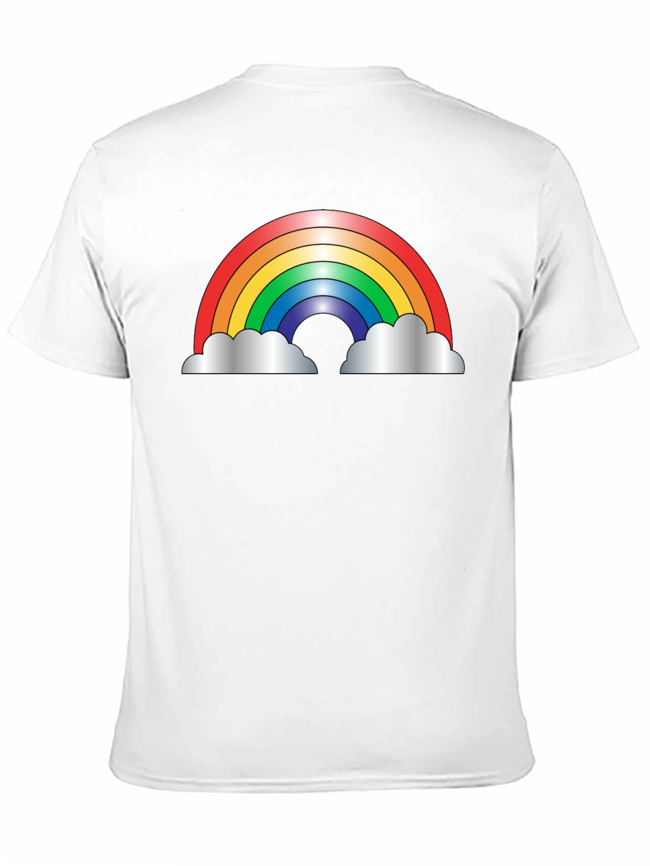 Rainbow Cloud Graphic Black T-Shirt