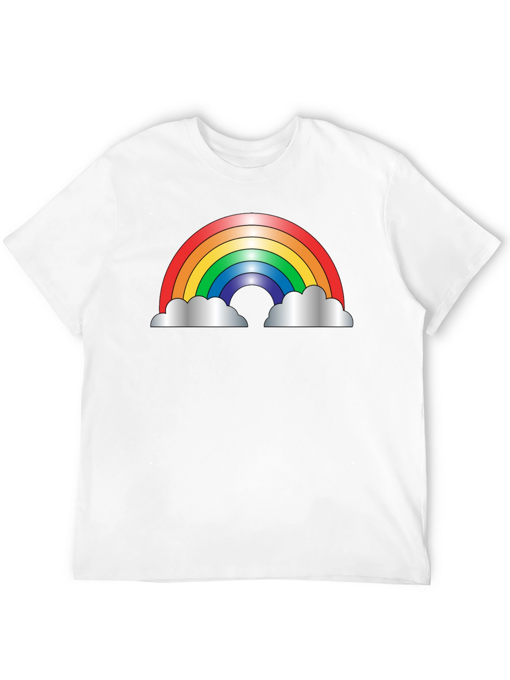 Rainbow Cloud Graphic Black T-Shirt