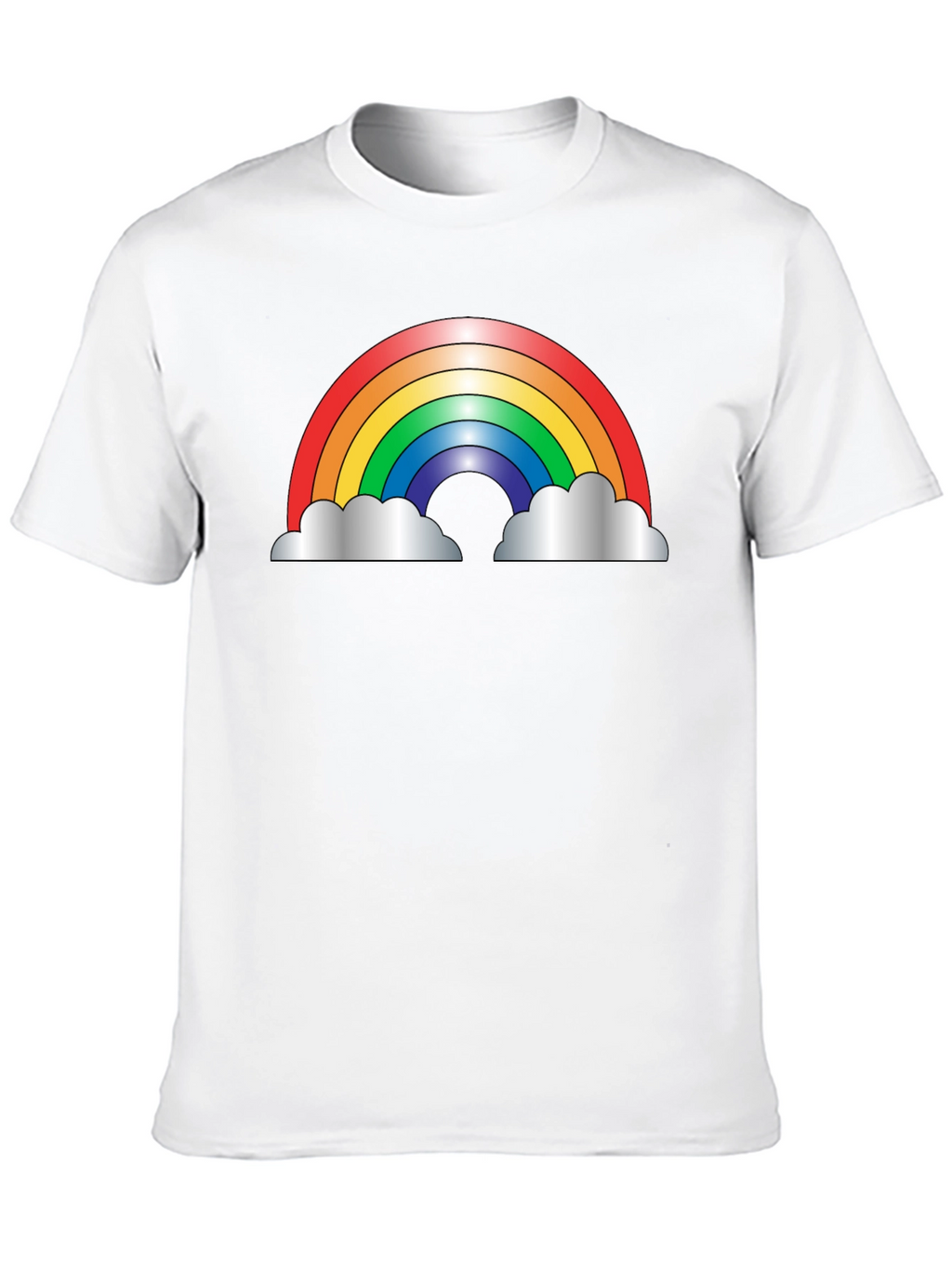 Rainbow Cloud Graphic Black T-Shirt