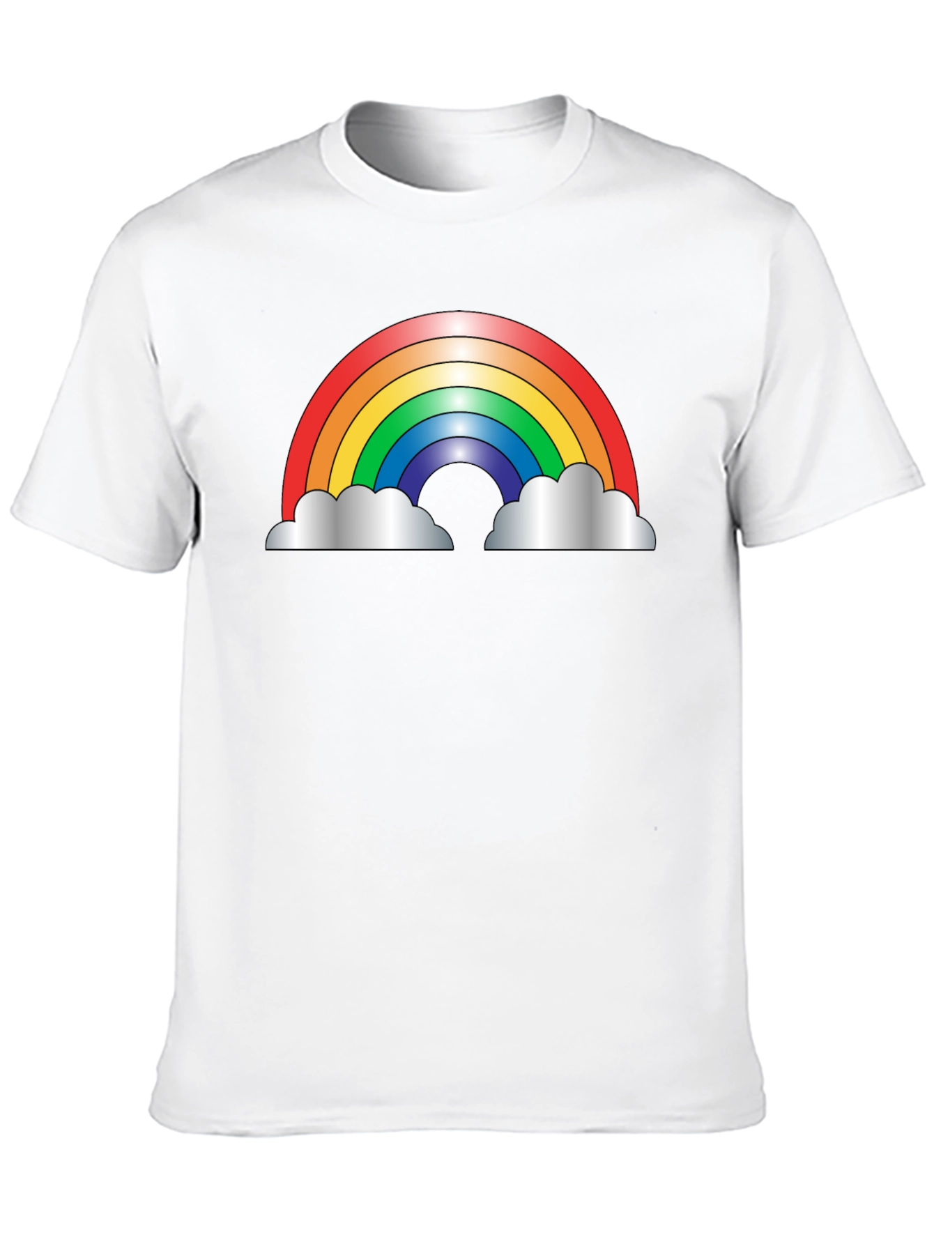 Rainbow Cloud Graphic Black T-Shirt