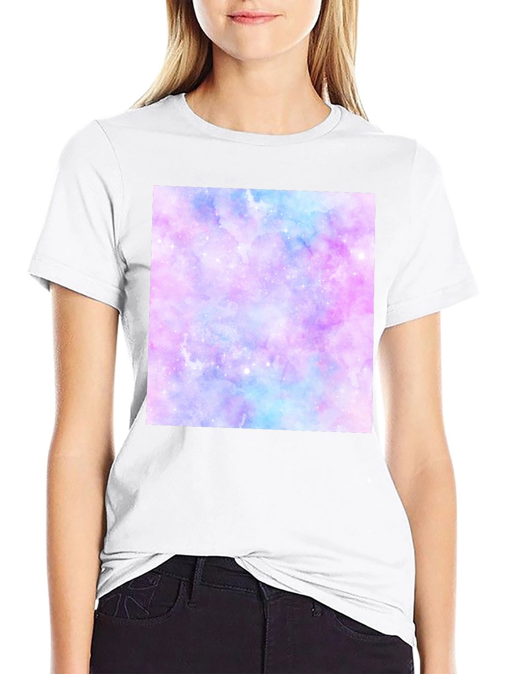 Galaxy Print Black T-Shirt