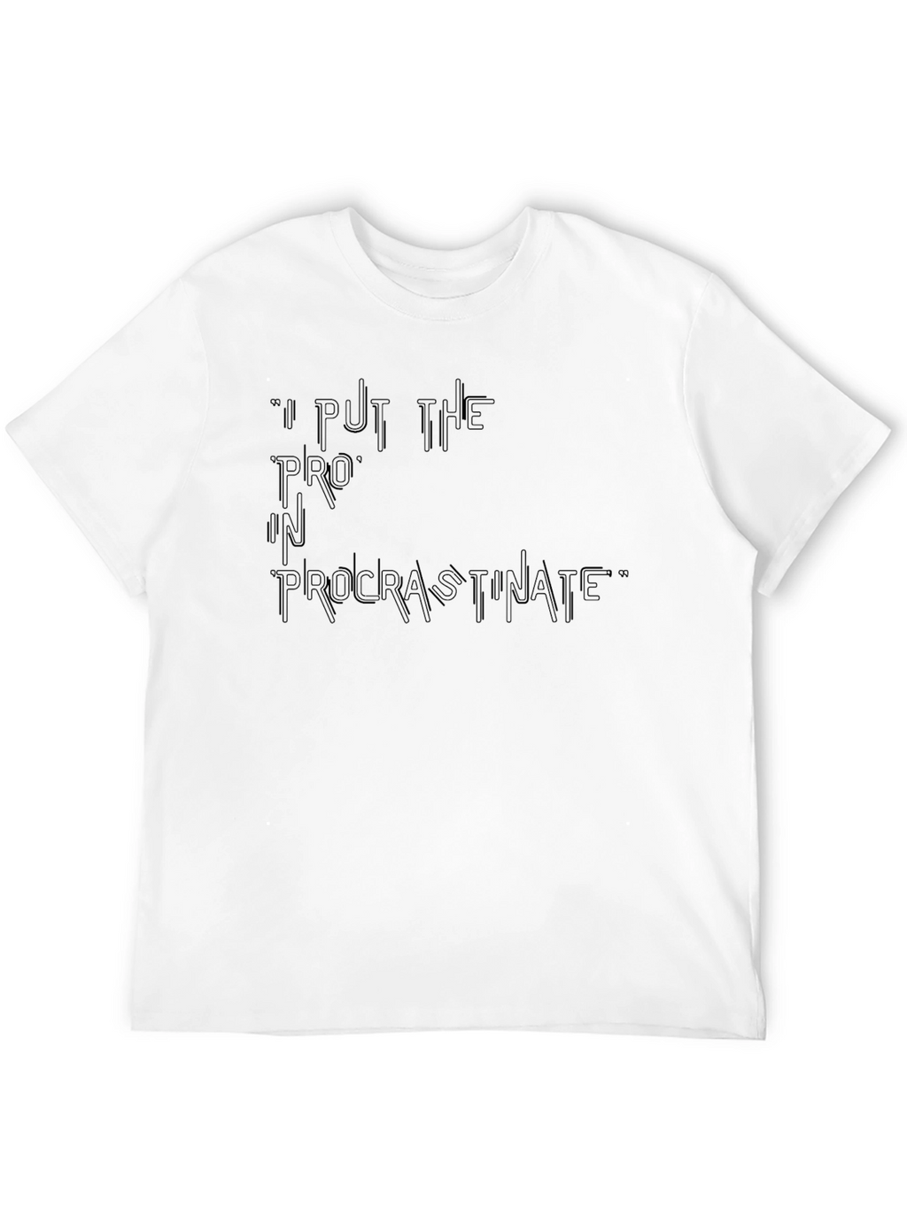 Procrastinate T-Shirt - Black Cotton Tee