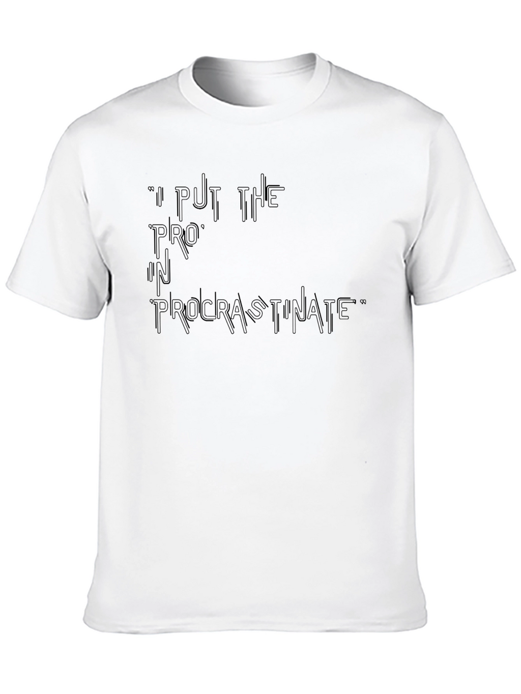 Procrastinate T-Shirt - Black Cotton Tee
