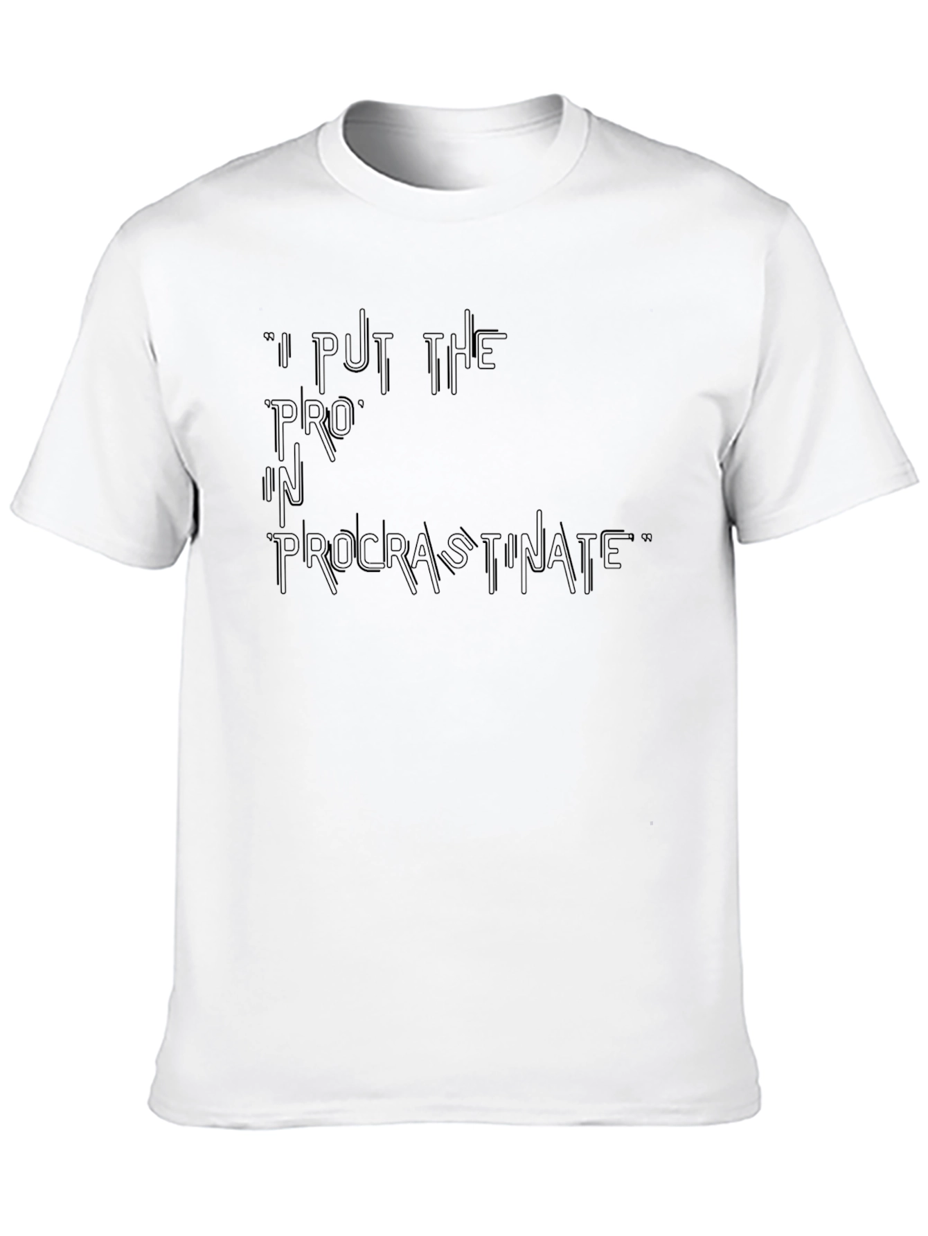 Procrastinate T-Shirt - Black Cotton Tee