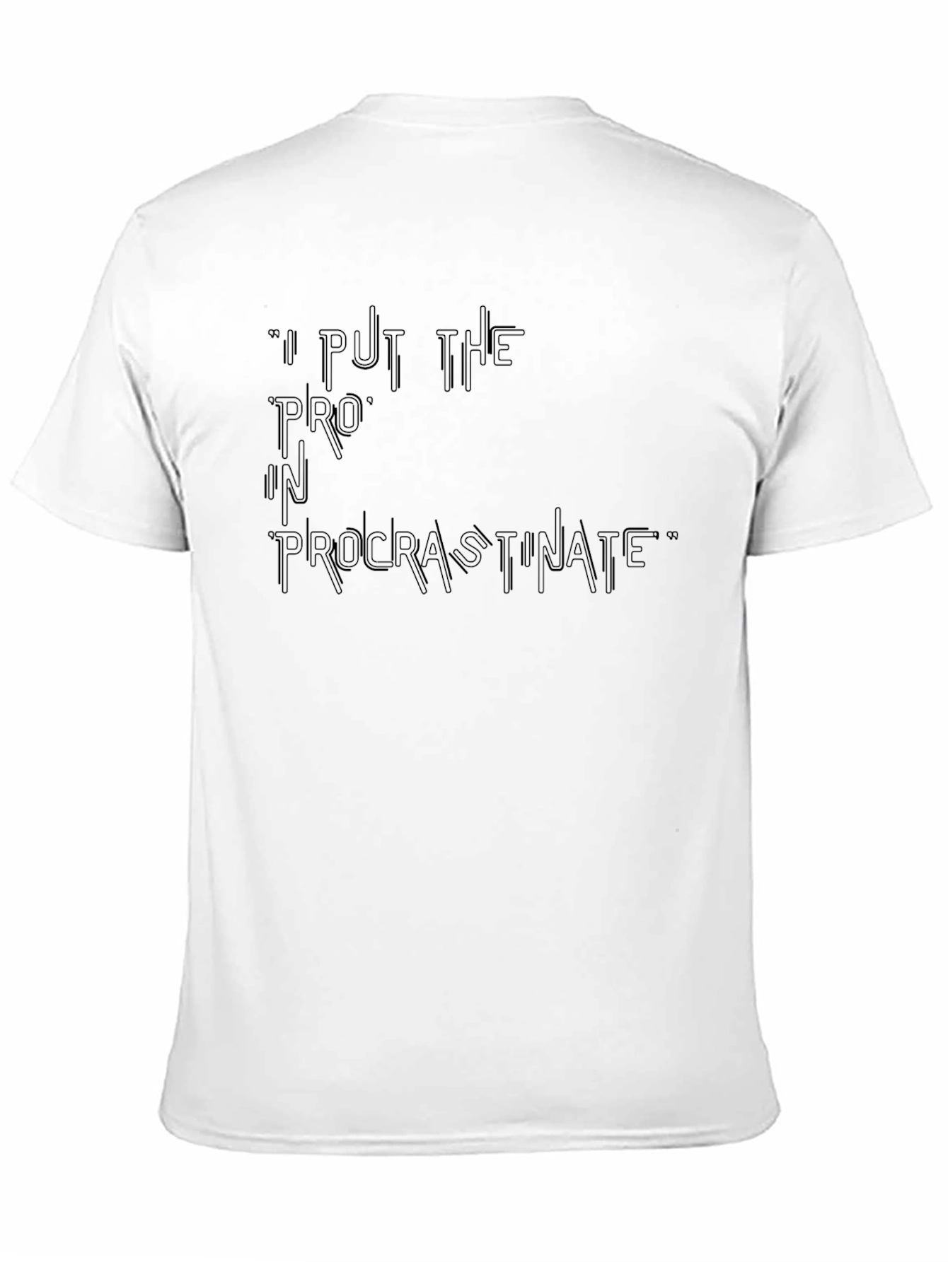 Procrastinate T-Shirt - Black Cotton Tee