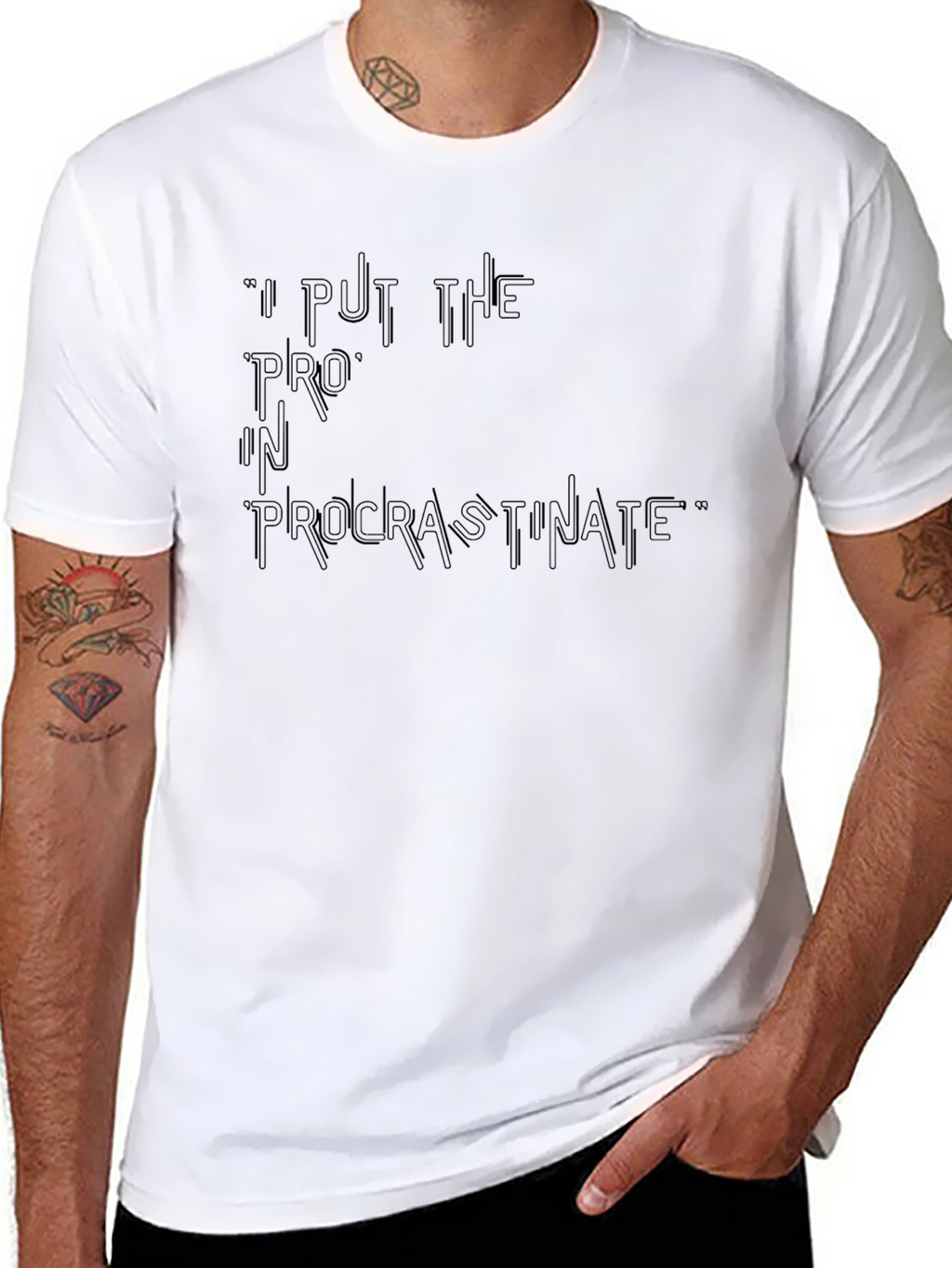 Procrastinate T-Shirt - Black Cotton Tee