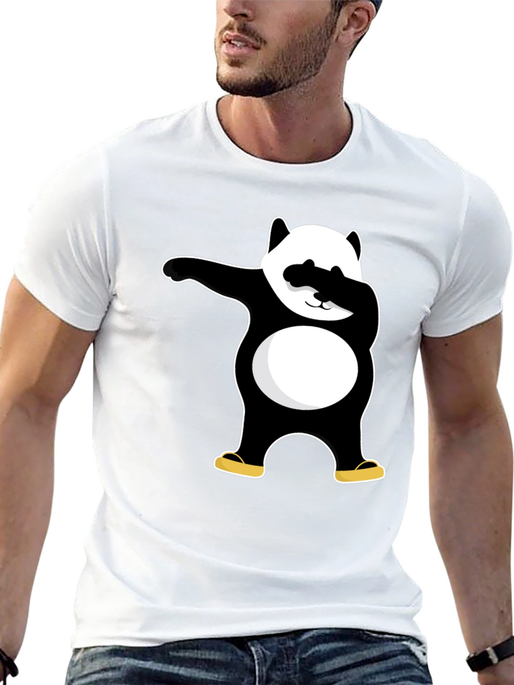 Dabbing Panda Black T-Shirt - Cool Graphic Tee