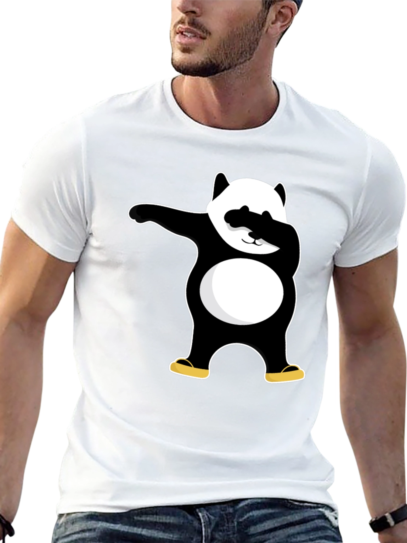 Dabbing Panda Black T-Shirt - Cool Graphic Tee