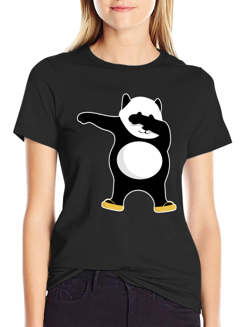 Dabbing Panda Black T-Shirt - Cool Graphic Tee