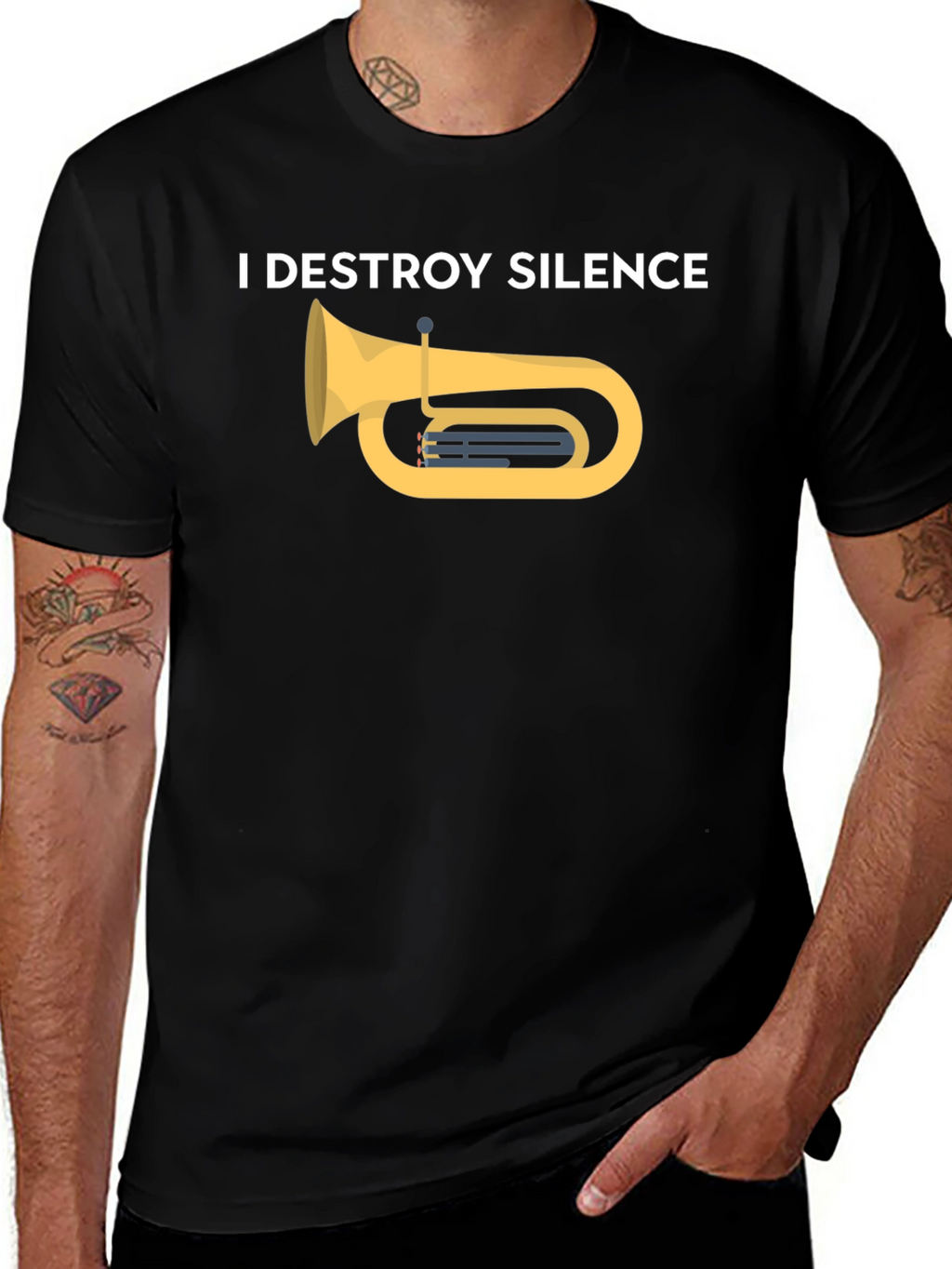 I Destroy Silence Tuba T-Shirt