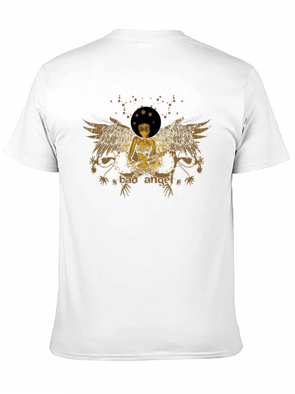 Bad Angel Graphic Print Black Tee