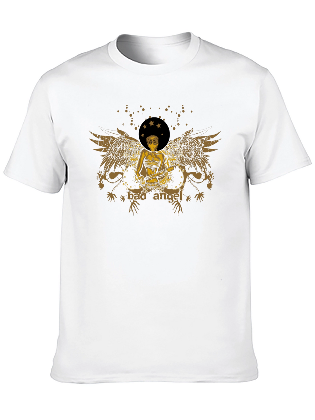 Bad Angel Graphic Print Black Tee