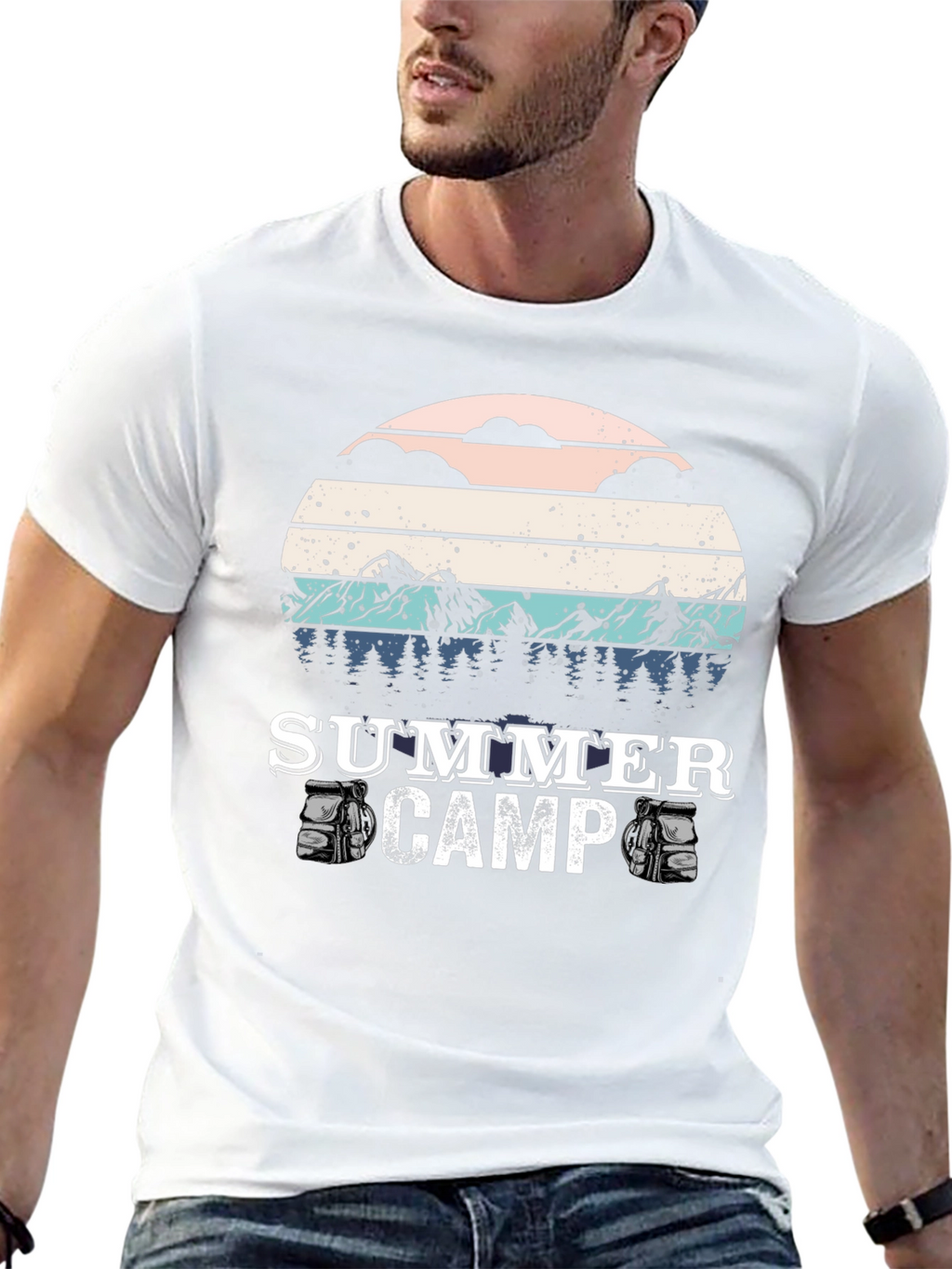 Summer Camp T-Shirt - Retro Style Camping Tee