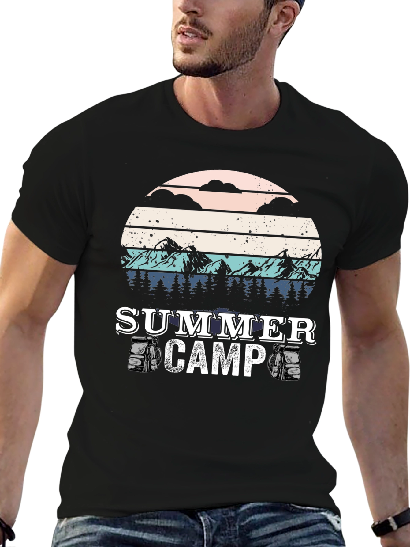 Summer Camp T-Shirt - Retro Style Camping Tee