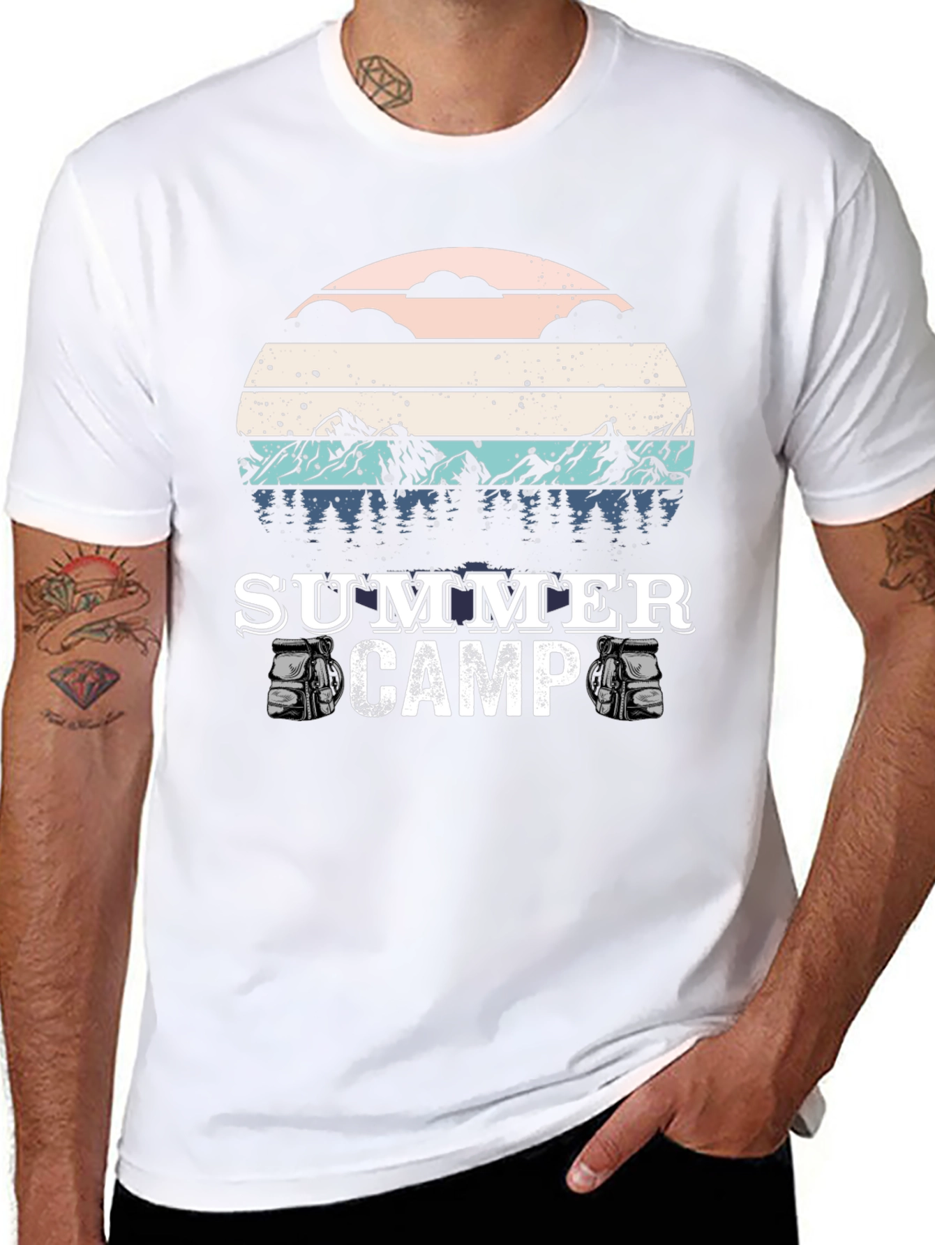 Summer Camp T-Shirt - Retro Style Camping Tee
