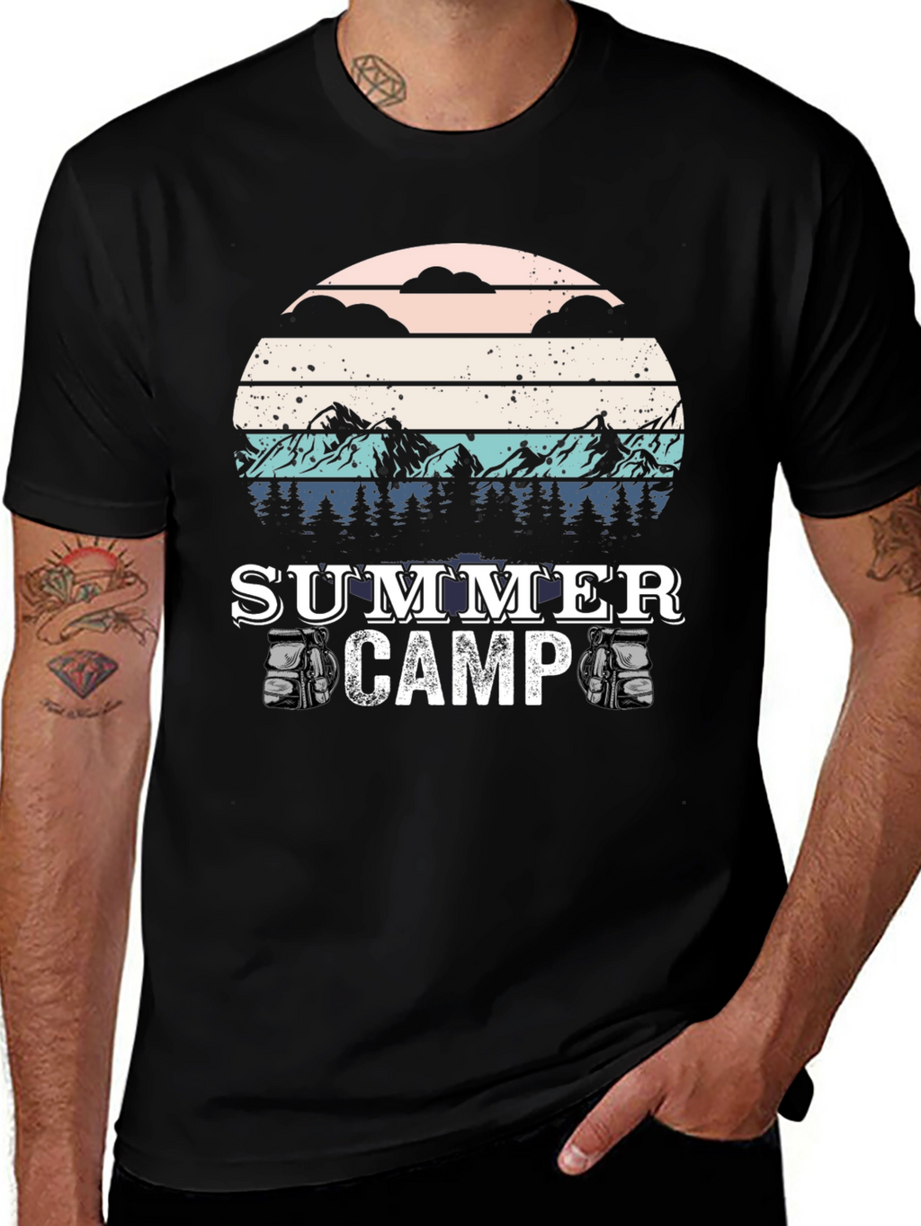 Summer Camp T-Shirt - Retro Style Camping Tee
