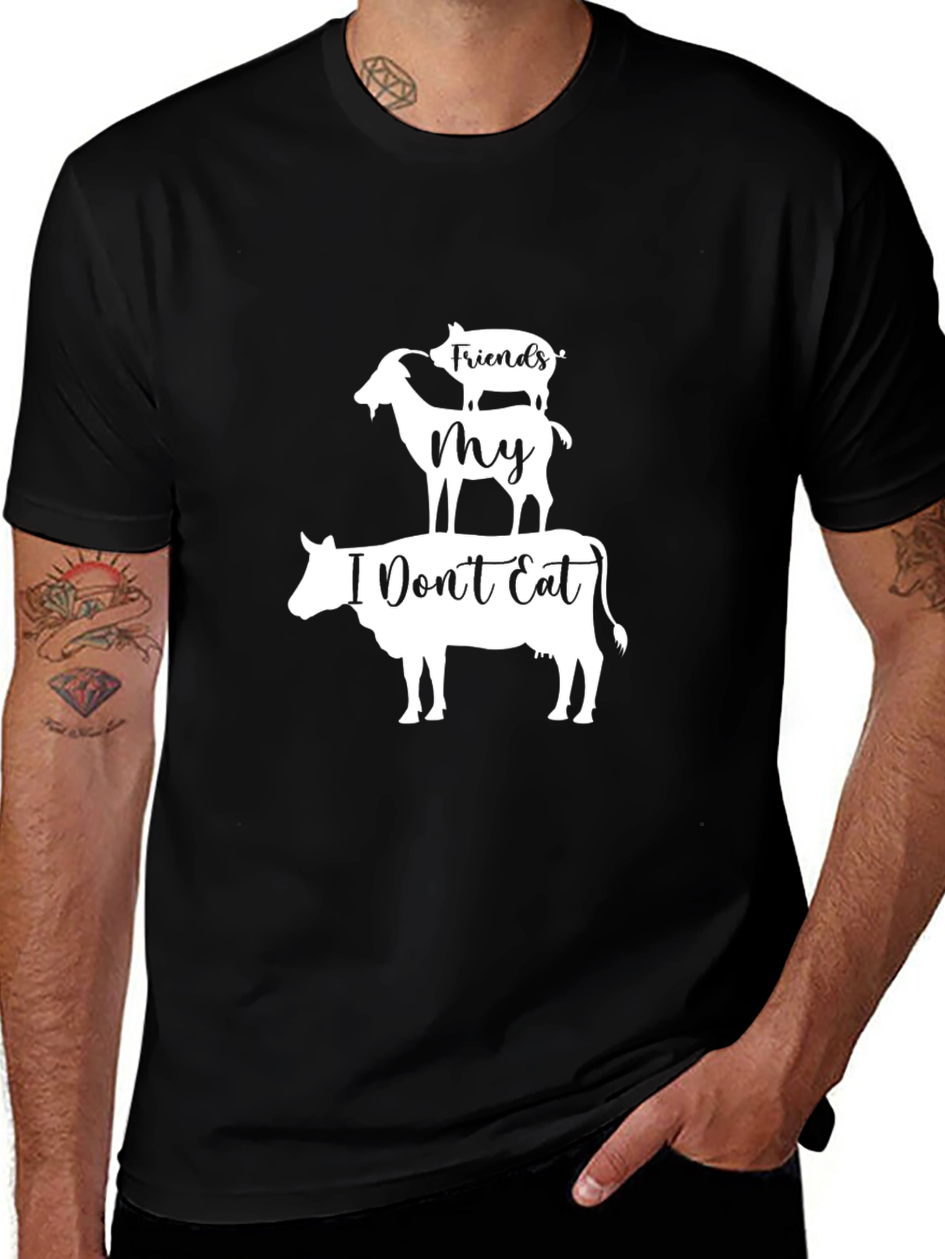 Vegan Friends Not Food Graphic Tee
