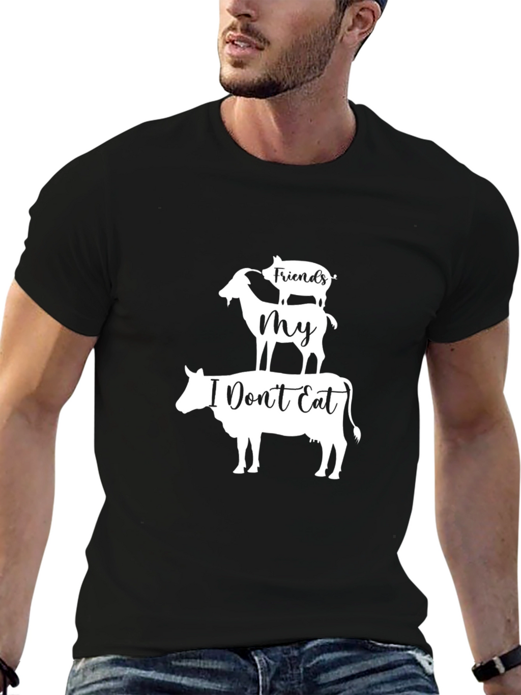 Vegan Friends Not Food Graphic Tee