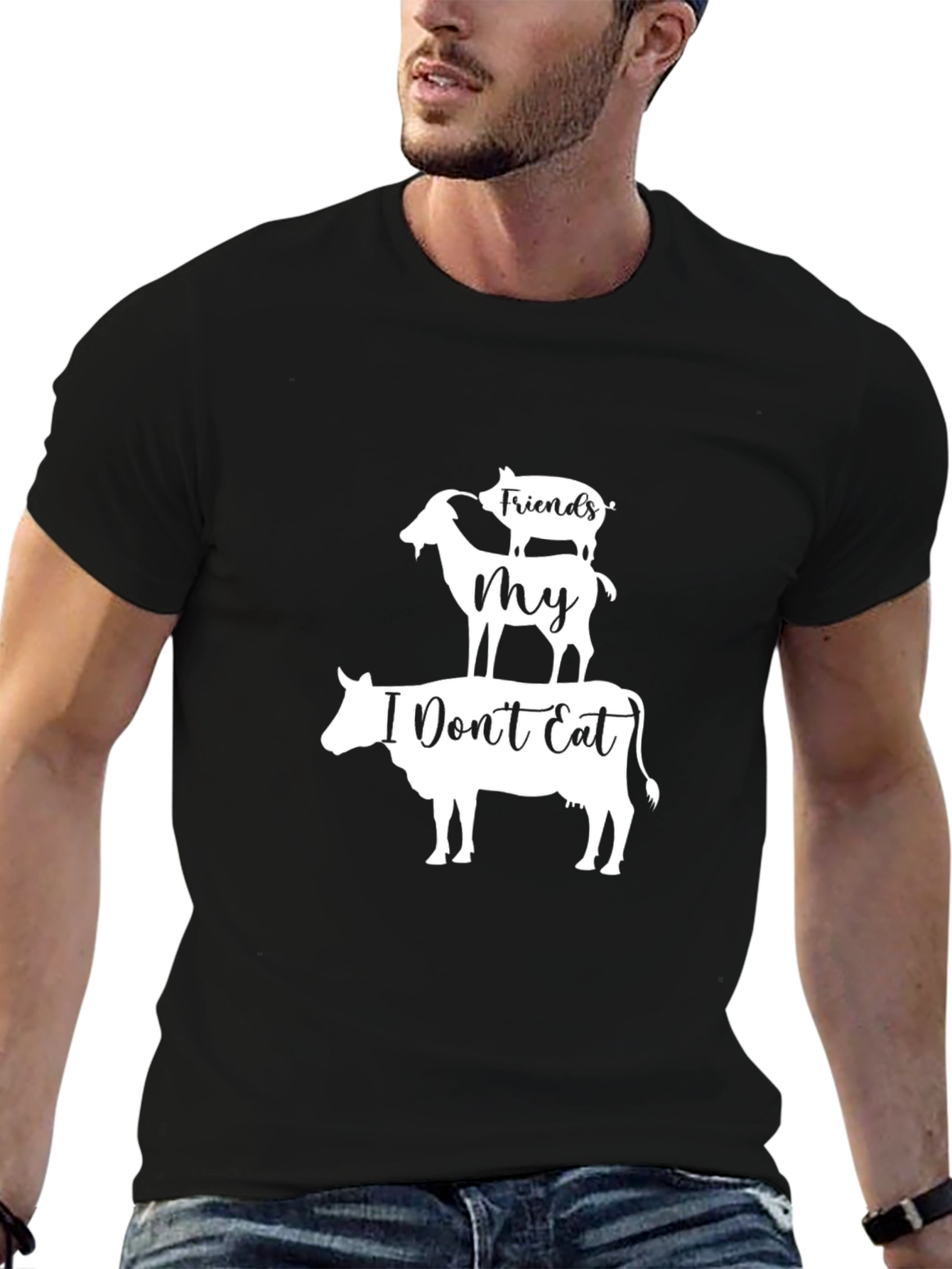 Vegan Friends Not Food Graphic Tee