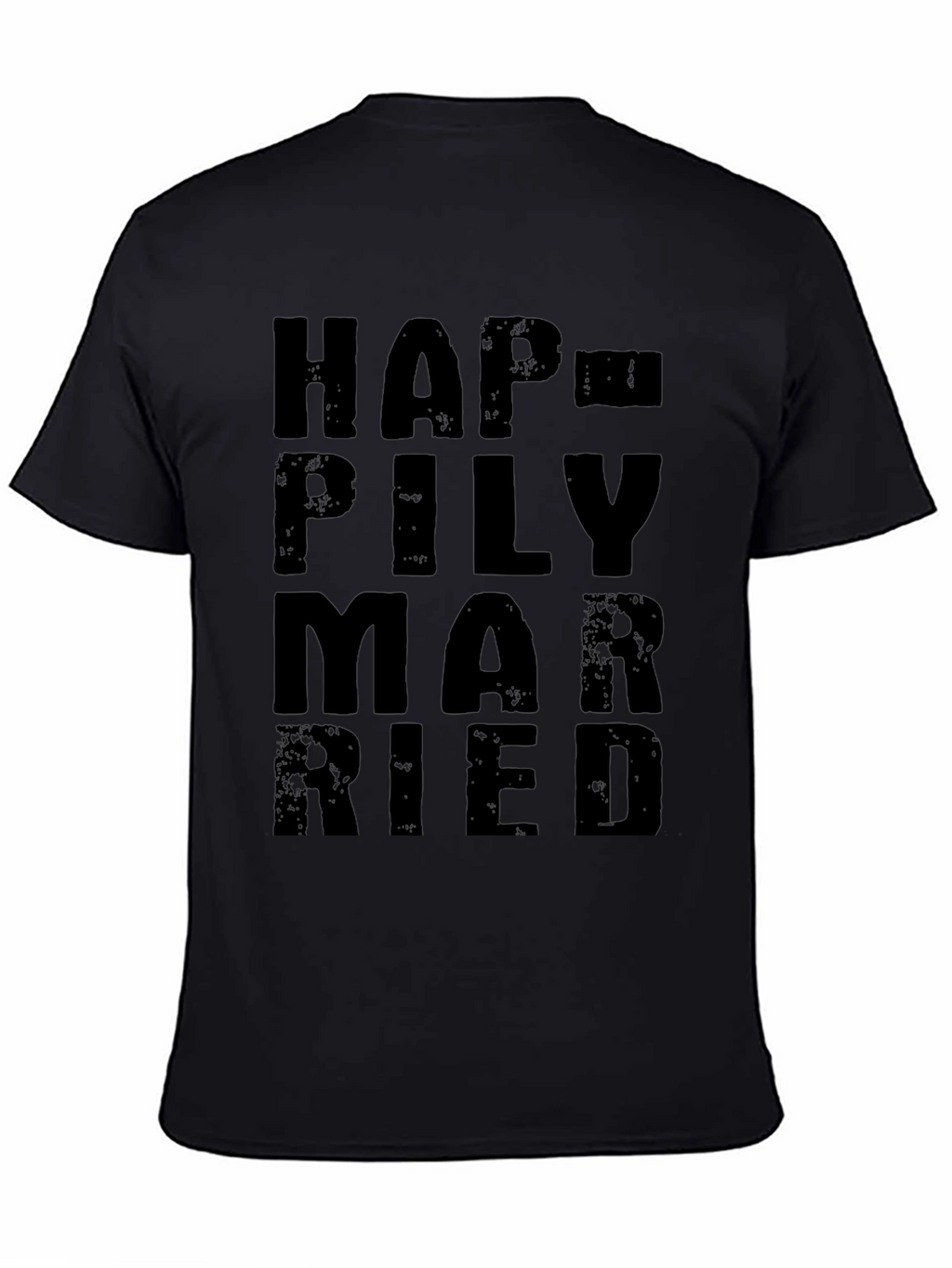 Happily Married Black Graphic Tee