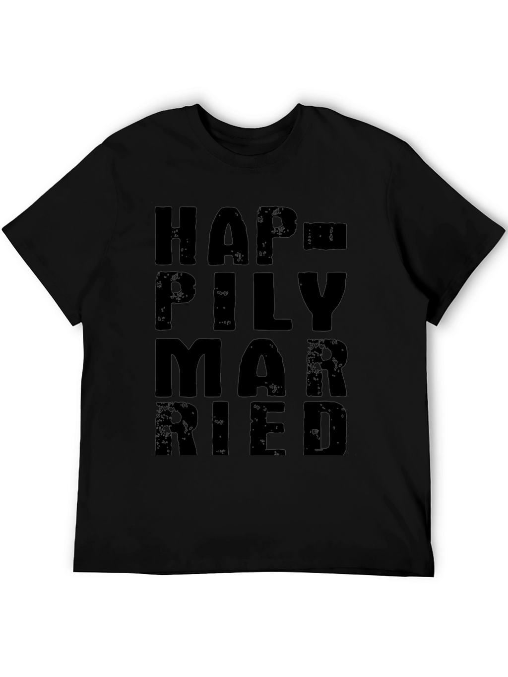 Happily Married Black Graphic Tee