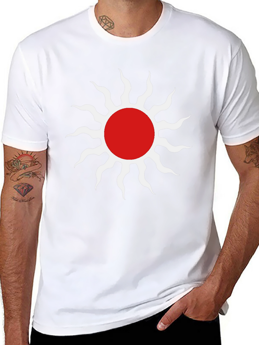 Sun Graphic Tee - Stylish Black T-Shirt