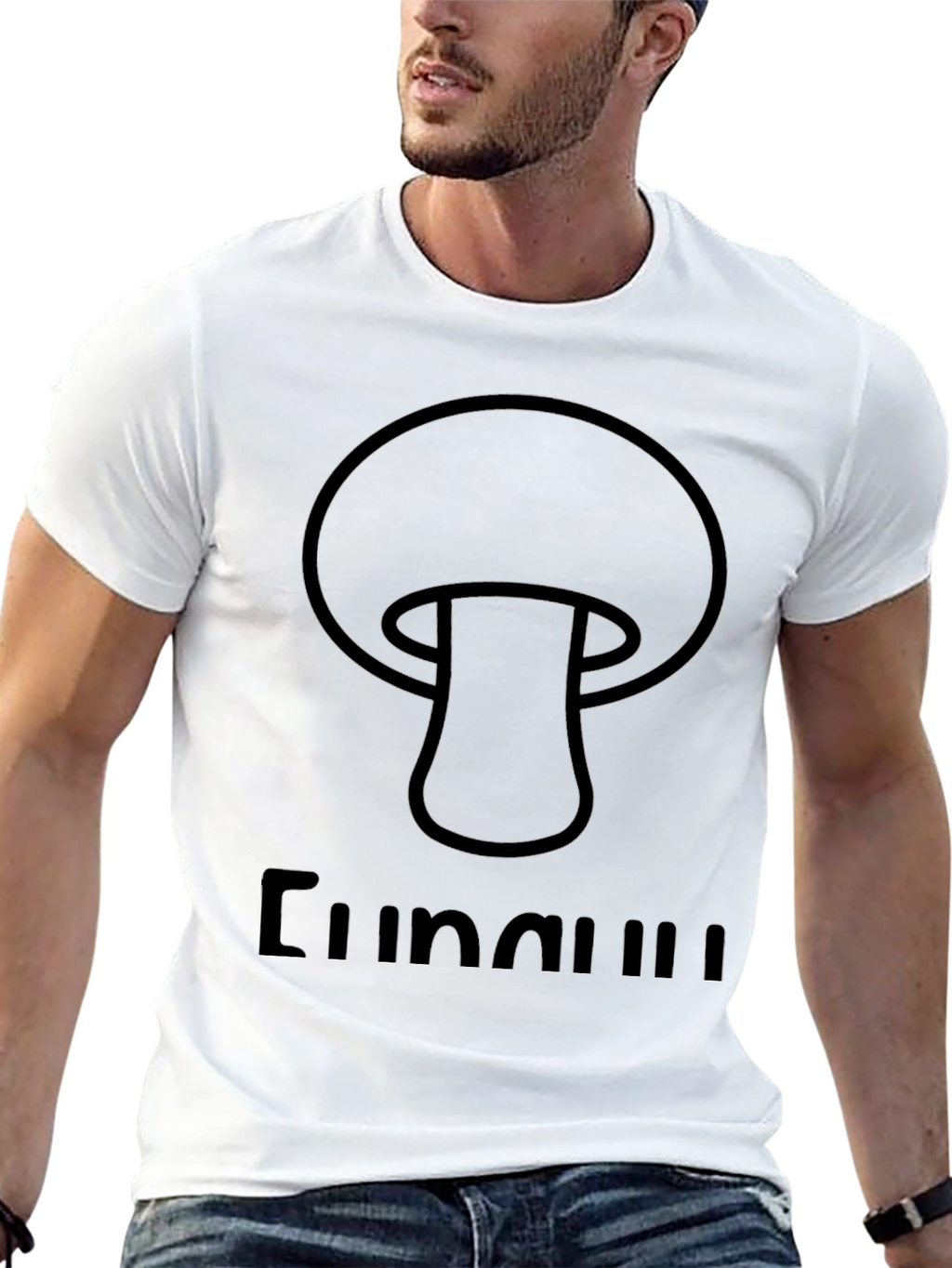 Mushroom Graphic Black T-Shirt