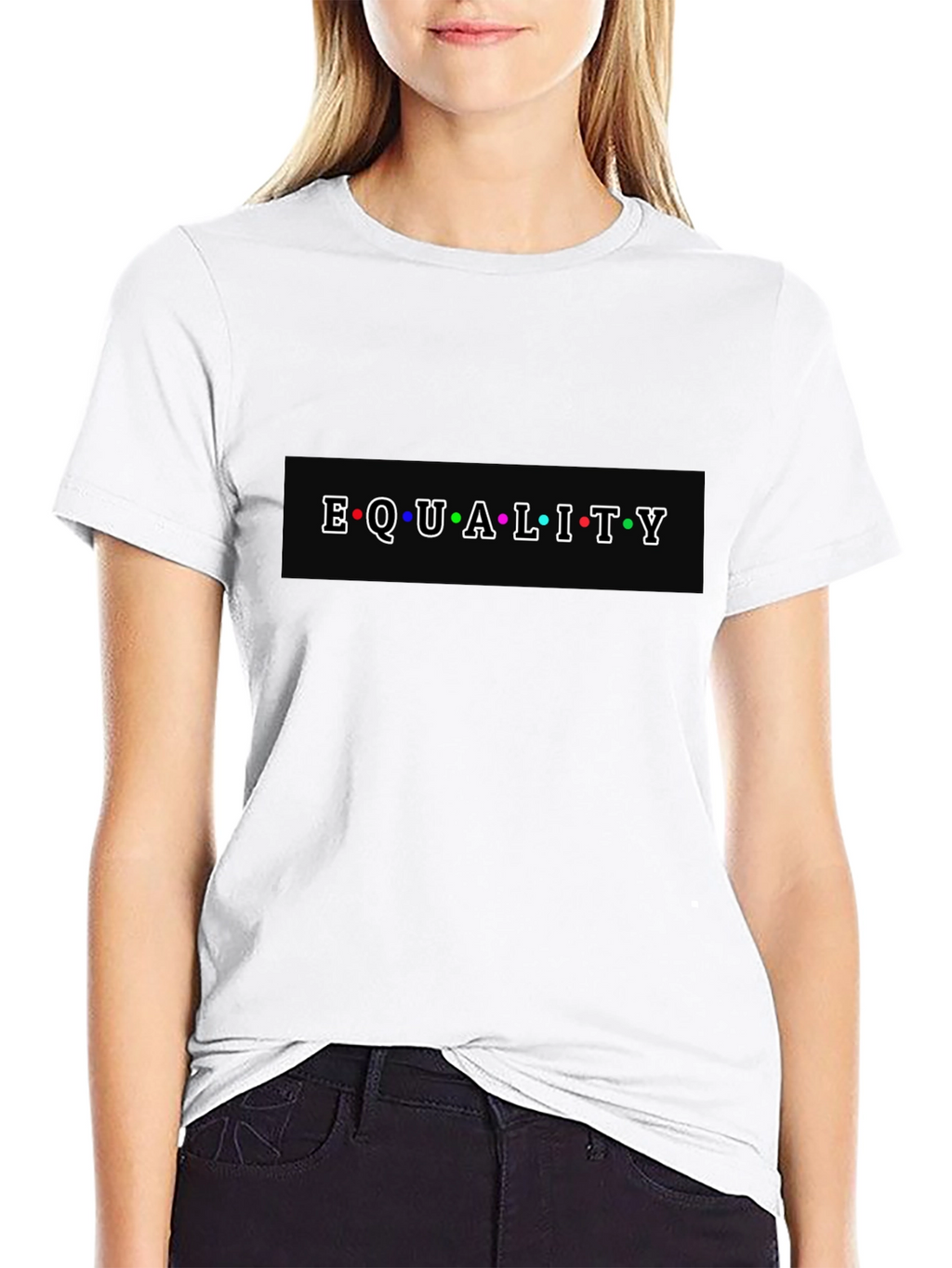 Equality T-Shirt - Black Cotton Blend