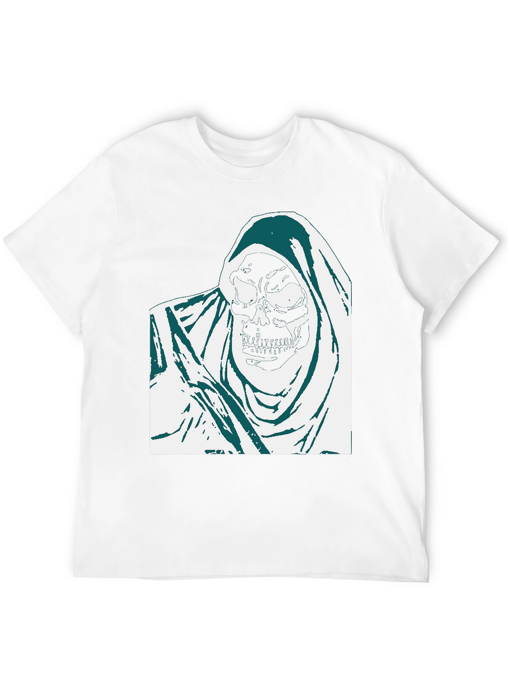 Grim Reaper Graphic Tee - Black Cotton