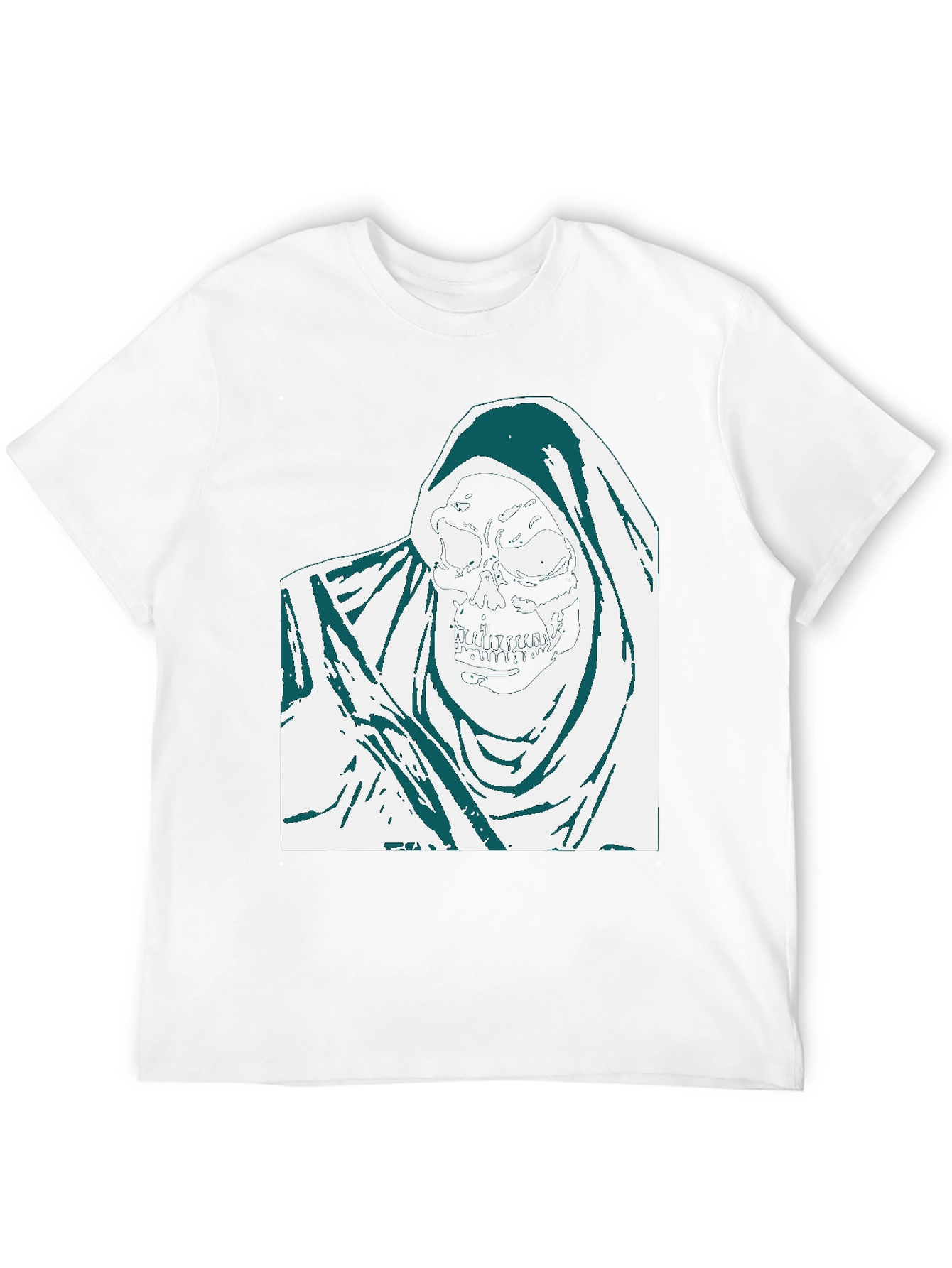Grim Reaper Graphic Tee - Black Cotton