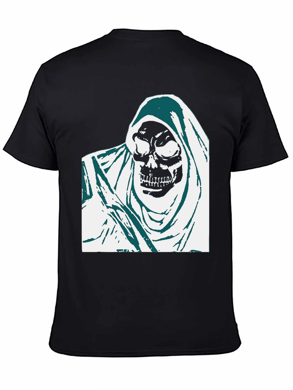 Grim Reaper Graphic Tee - Black Cotton