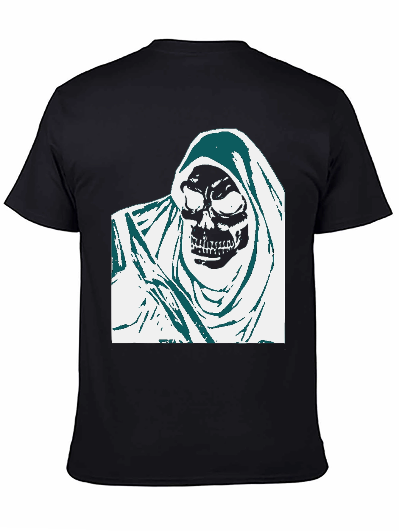 Grim Reaper Graphic Tee - Black Cotton